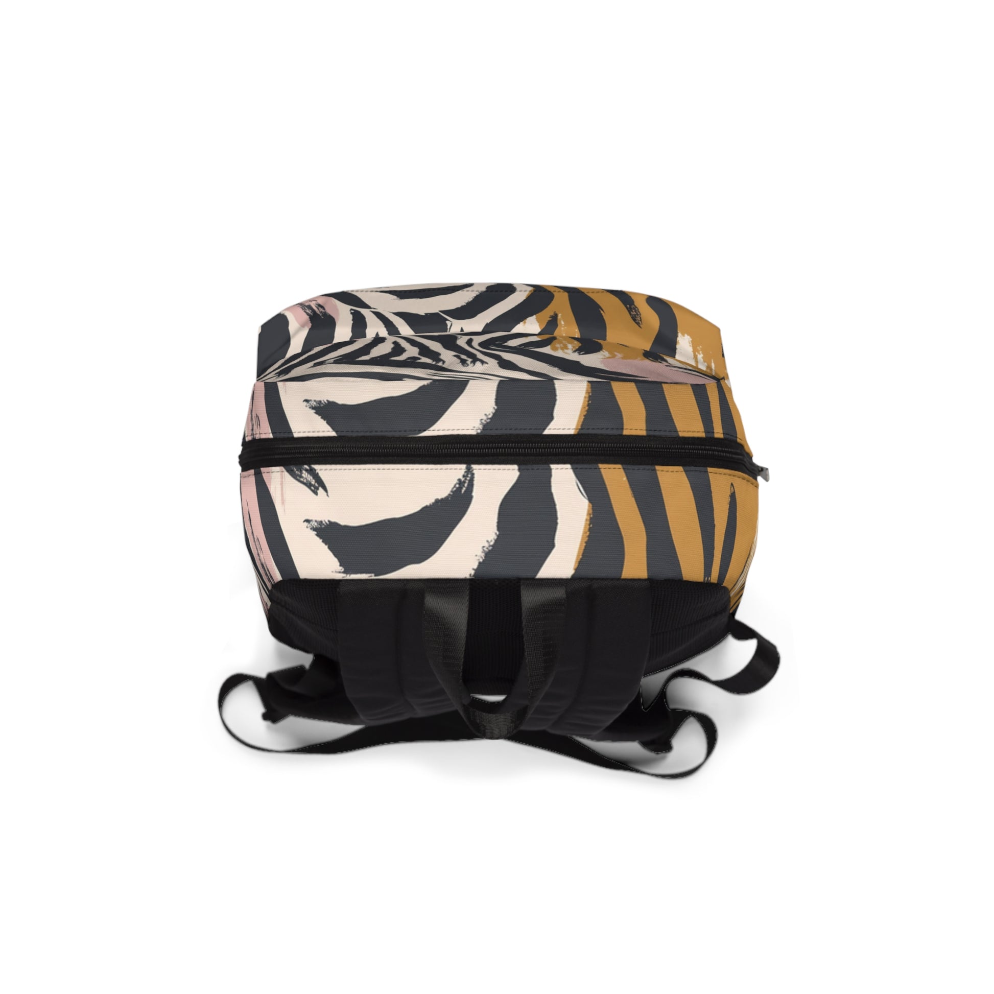 Beige Zebra Jungle Flats Unisex Classic Backpack, Artsulli - Art is Long, Life is Short, Bags, , , , , , , 