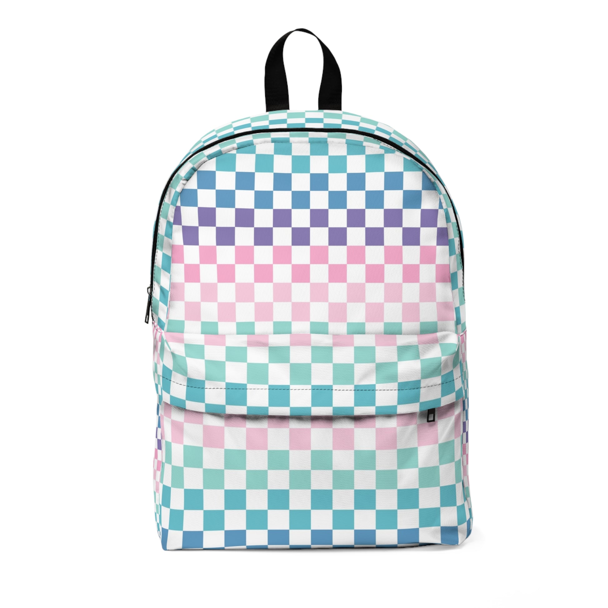 Vaporwave Rainbow  Checkerboard Multi-Color Unisex Classic Backpack, Artsulli - Art is Long, Life is Short, Bags, Size, One size, , , , , 18095309980770346991