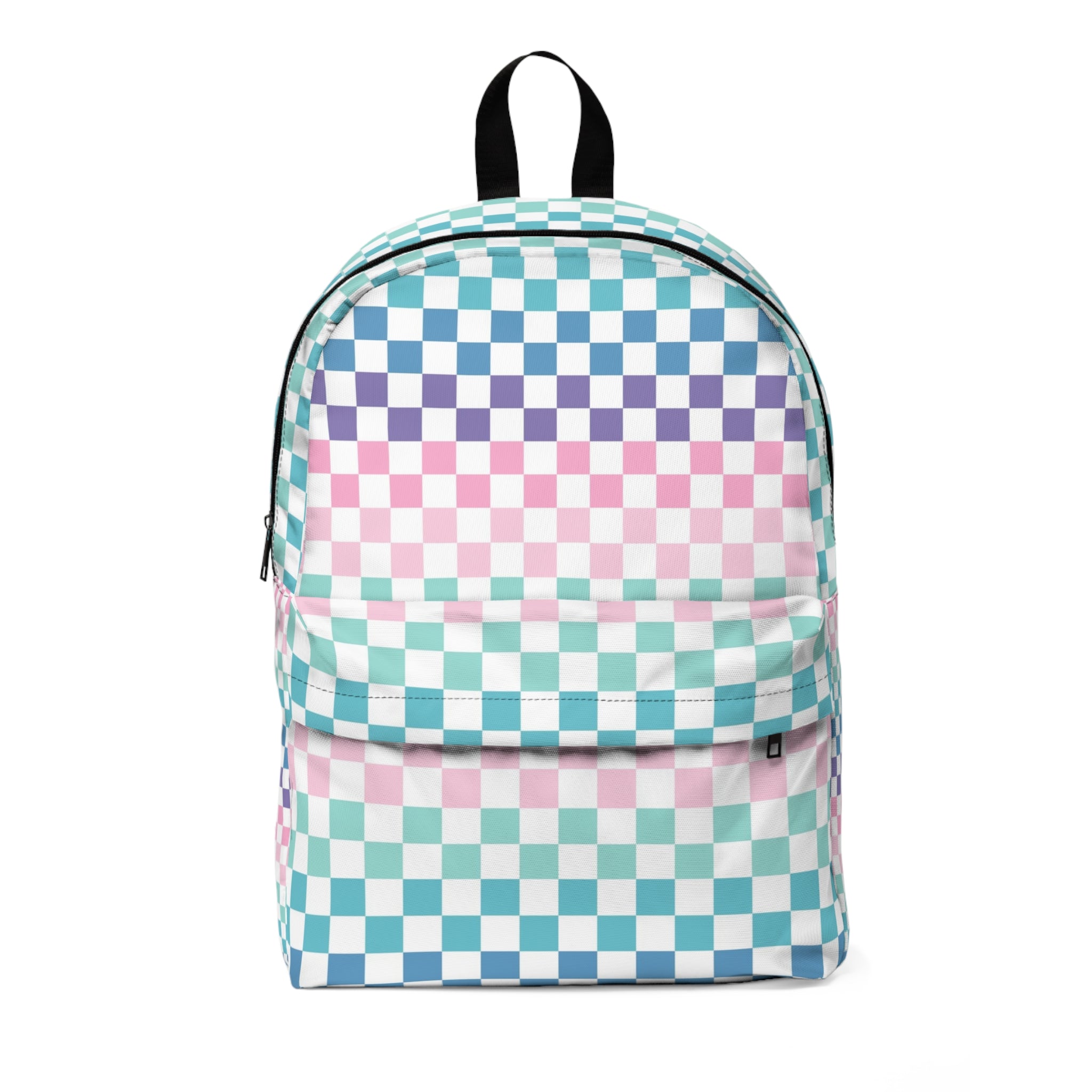 Vaporwave Rainbow  Checkerboard Multi-Color Unisex Classic Backpack, Artsulli - Art is Long, Life is Short, Bags, Size, One size, , , , , 18095309980770346991