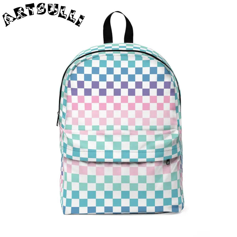 JAKKOUTTHEBXX Vaporwave Rainbow Checkerboard Multi-Color Unisex