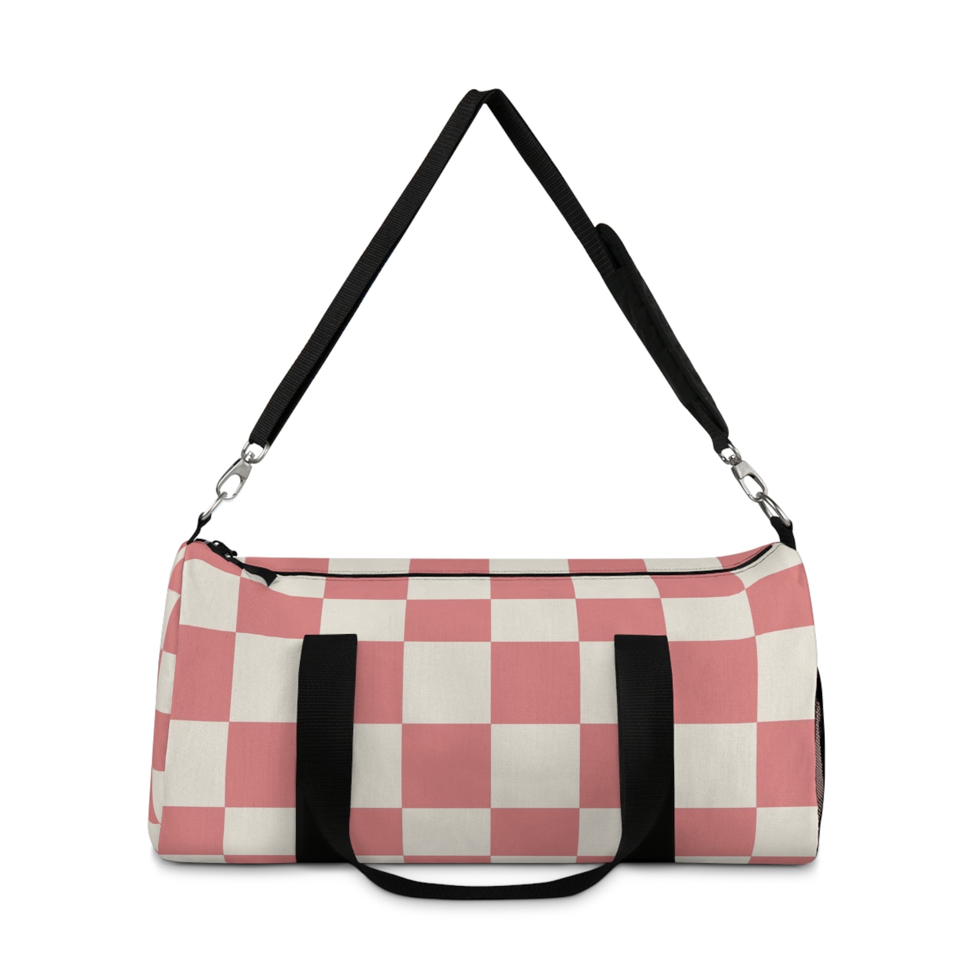 Retro Checkered Grassland Sprites Duffel Bag, Artsulli - Art is Long, Life is Short, Bags, , , , , , , 