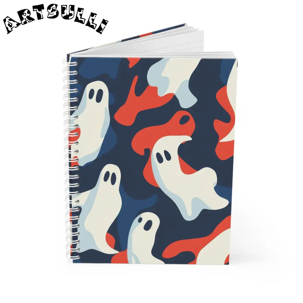 JAKKOUTTHEBXX Camo Ghosts Spiral Notebook JAKKOUTTHEBXX Artsulli