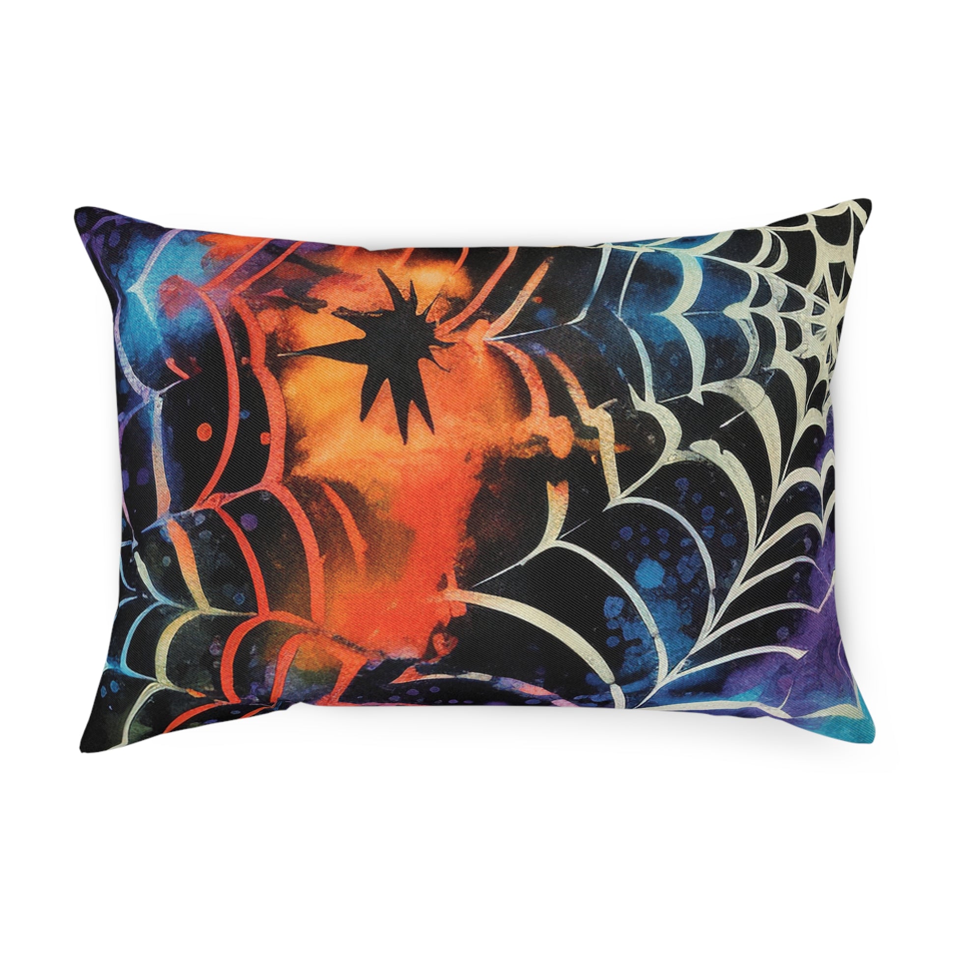 Spider Web Tie Dye Cushion, Artsulli - Art is Long, Life is Short, Home Decor, Size, 19.7" × 13.8", , , , , 26106831769045049591