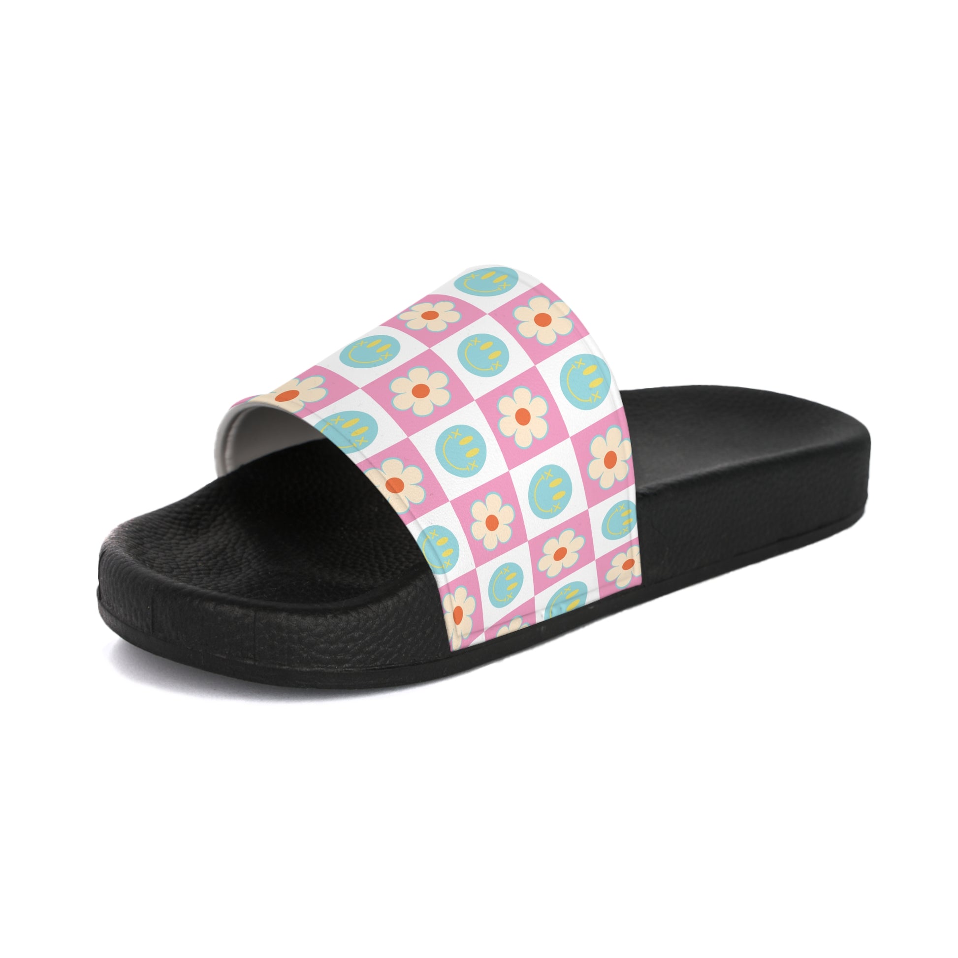 Madotsukis Grin Bloom Women's Slide Sandals, Artsulli - Art is Long, Life is Short, Shoes, , , , , , , 