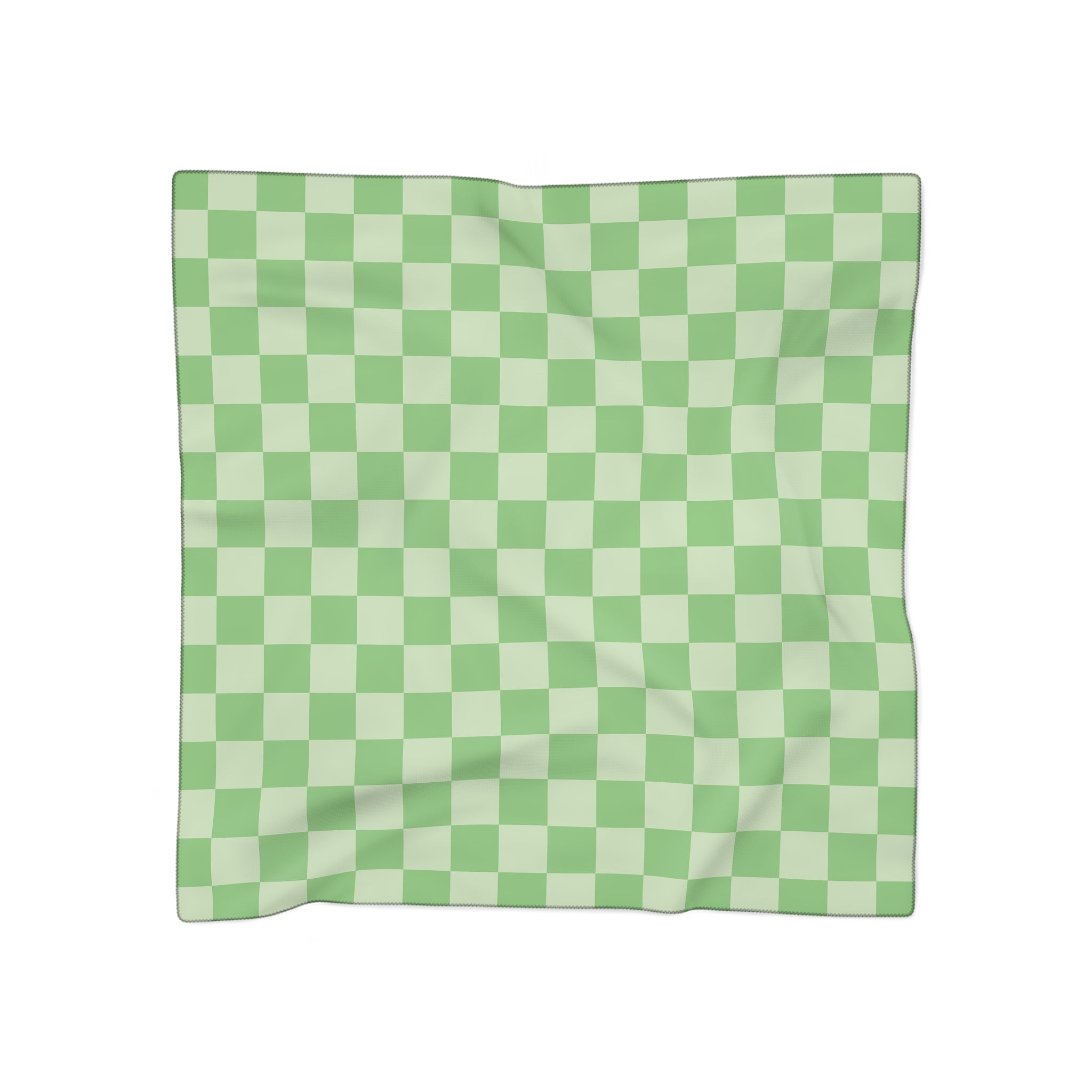 Checkerboard II Green Poly Scarf, Artsulli - Art is Long, Life is Short, Accessories, Color, Poly chiffon, Size, 25" × 25", , , 19021507998878974964
