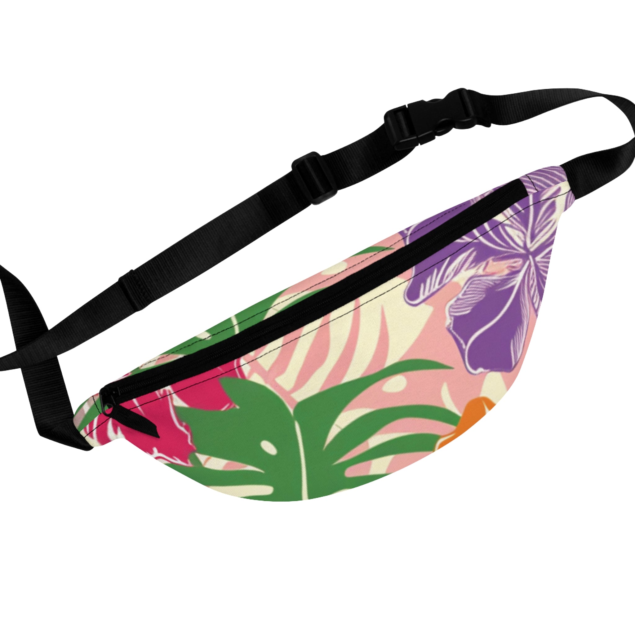 Blooming Tropical Flowers Fanny Pack, Artsulli - Art is Long, Life is Short, Bags, Size, One size, , , , , 17088608960855401056