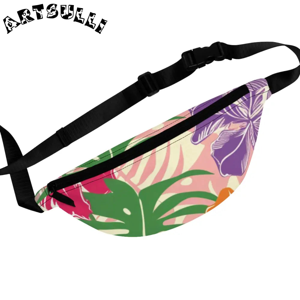 Blooming Tropical Flowers Fanny Pack, Artsulli - Art is Long, Life is Short, Bags, Size, One size, , , , , 17088608960855401056