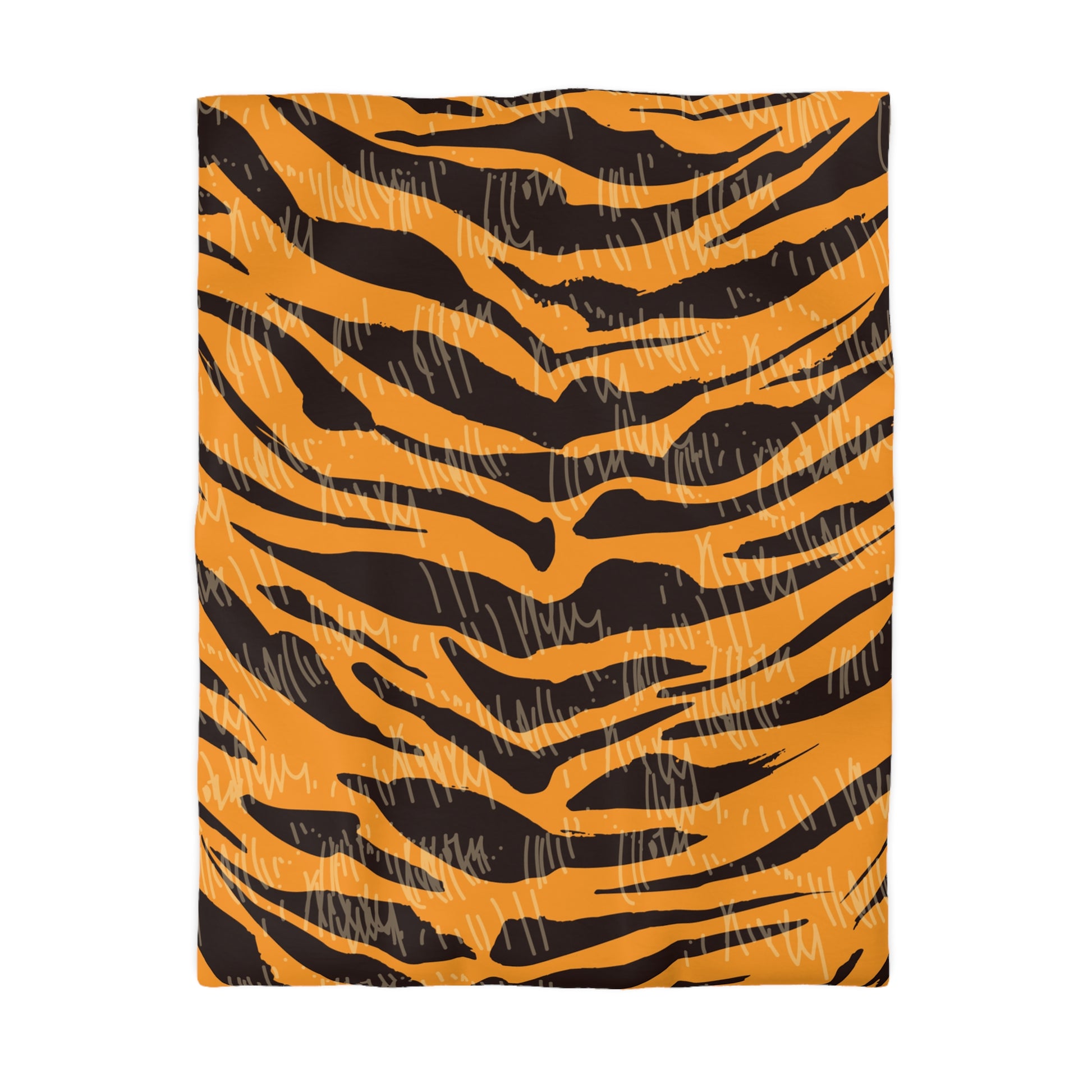 Tiger Scratches Orange & Black Microfiber Duvet Cover, Artsulli - Art is Long, Life is Short, Home Decor, Size, Twin, Color, Cream, , , 13032460170402