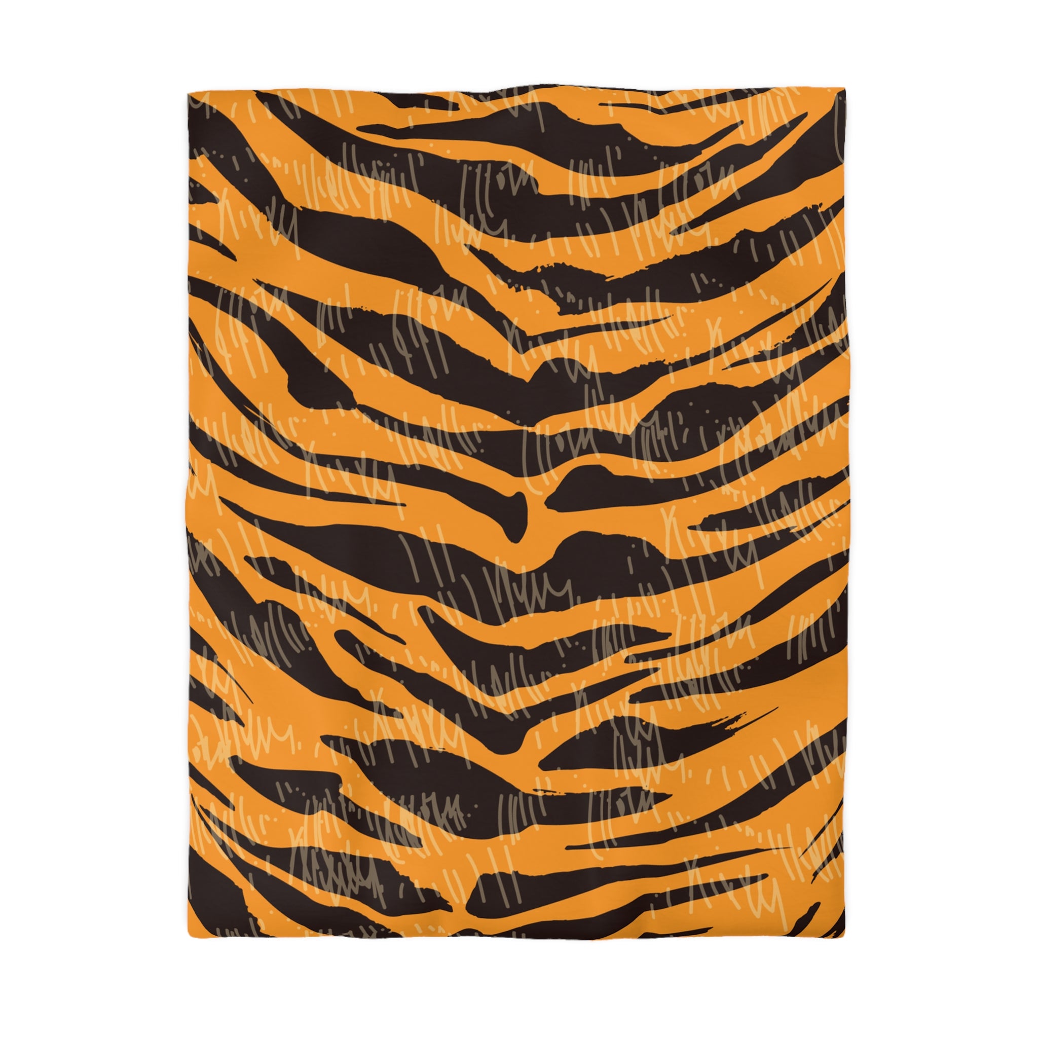 Tiger Scratches Orange & Black Microfiber Duvet Cover, Artsulli - Art is Long, Life is Short, Home Decor, Size, Twin, Color, Cream, , , 13032460170402
