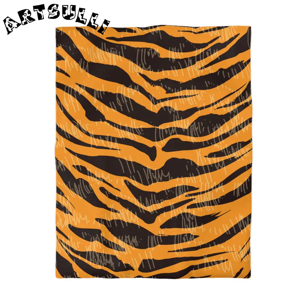 JAKKOUTTHEBXX Tiger Scratches Orange & Black Microfiber Duvet Cover