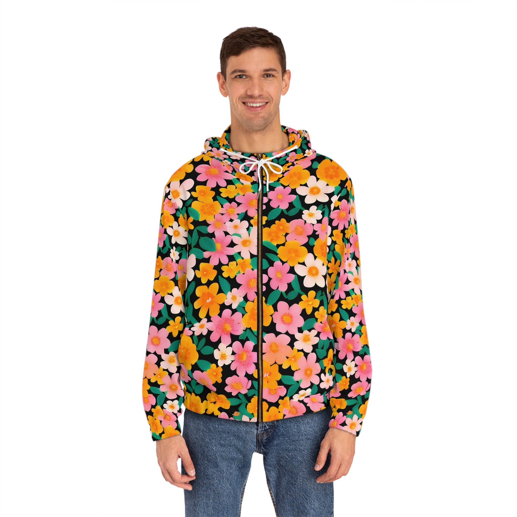 Men's Full-Zip Hoodie (AOP), Artsulli - Art is Long, Life is Short, All Over Prints, , , , , , , 