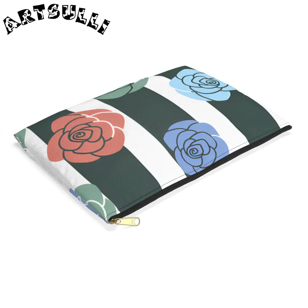 JAKKOUTTHEBXX Stripes x Roses Black and White Accessory Pouch