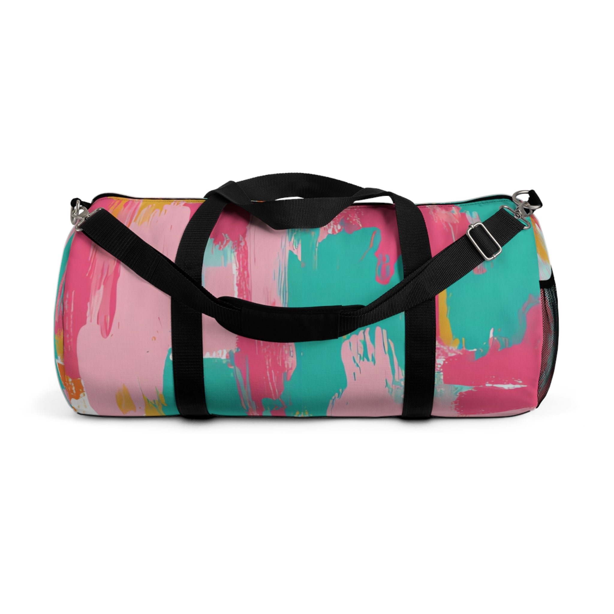 Preppy Pixel Bloom Duffel Bag, Artsulli - Art is Long, Life is Short, Bags, Size, Large, , , , , 44009459260115984000