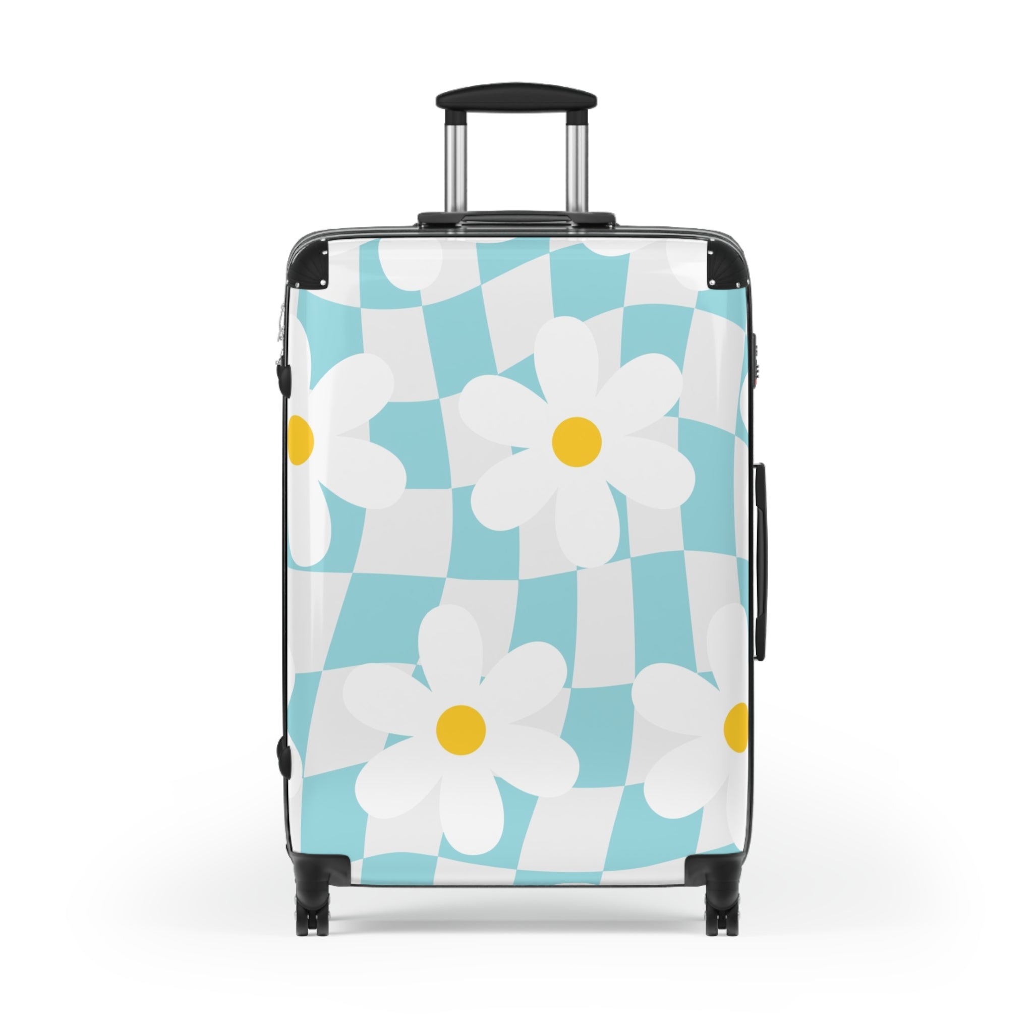 Trippy Check Garden Suitcase, Artsulli - Art is Long, Life is Short, Bags, , , , , , , 