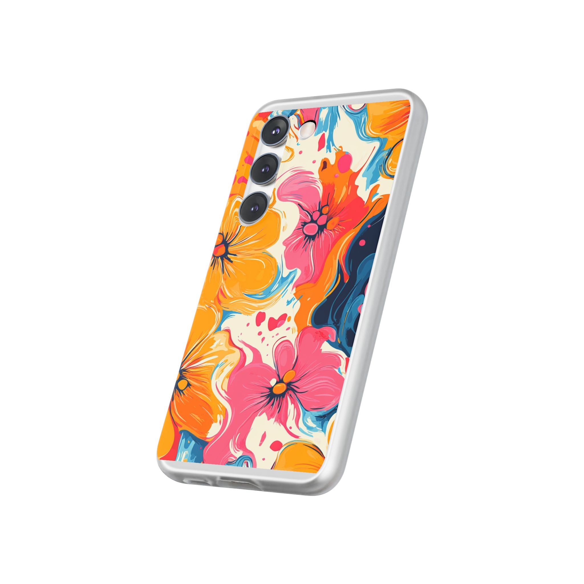 Vibrant Abstract Floral Flexi Case, Artsulli - Art is Long, Life is Short, Phone Case, , , , , , , 