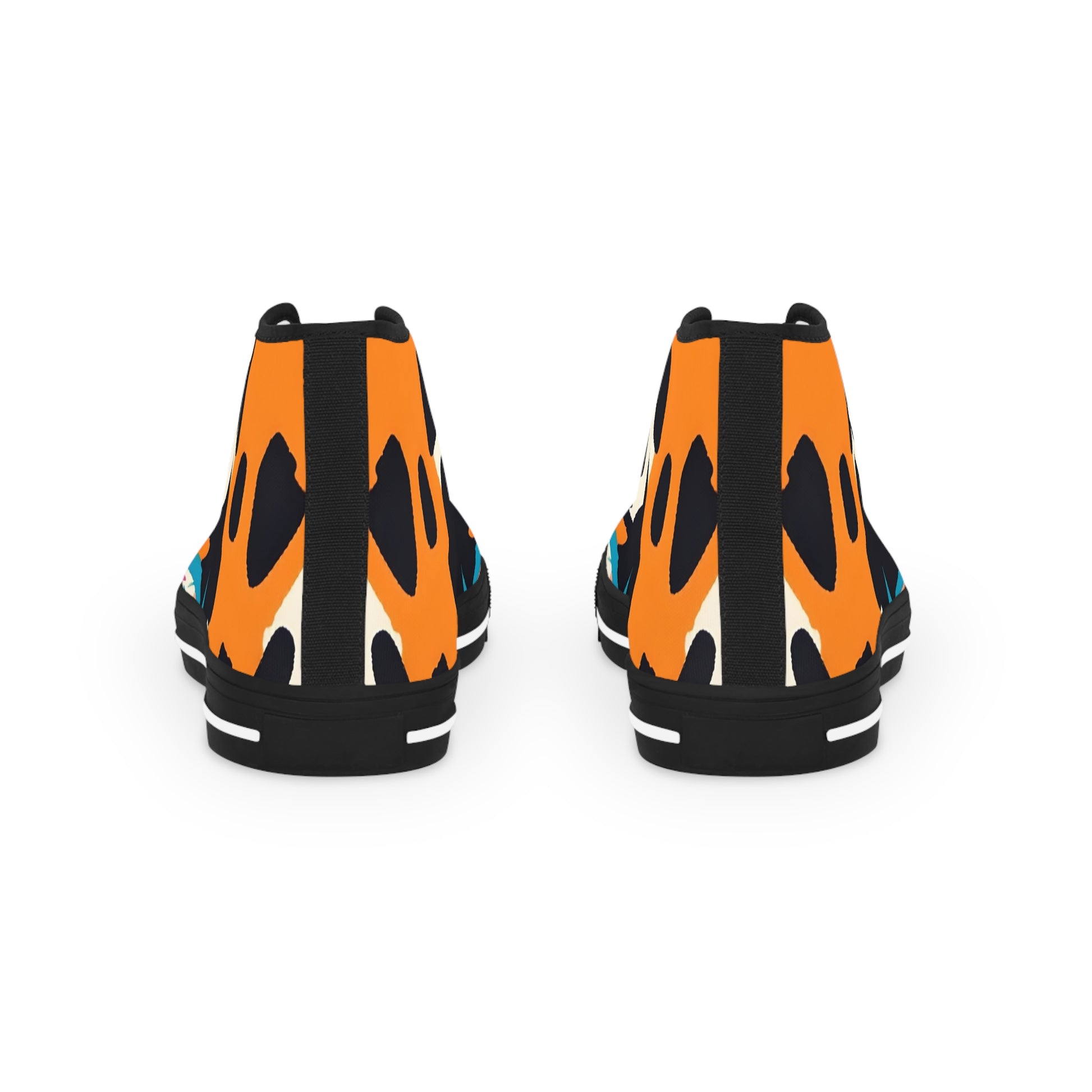Wild Brush Strokes x Animal Print Multi-Color Men's High Top Sneakers, Artsulli - Art is Long, Life is Short, Shoes, , , , , , , 
