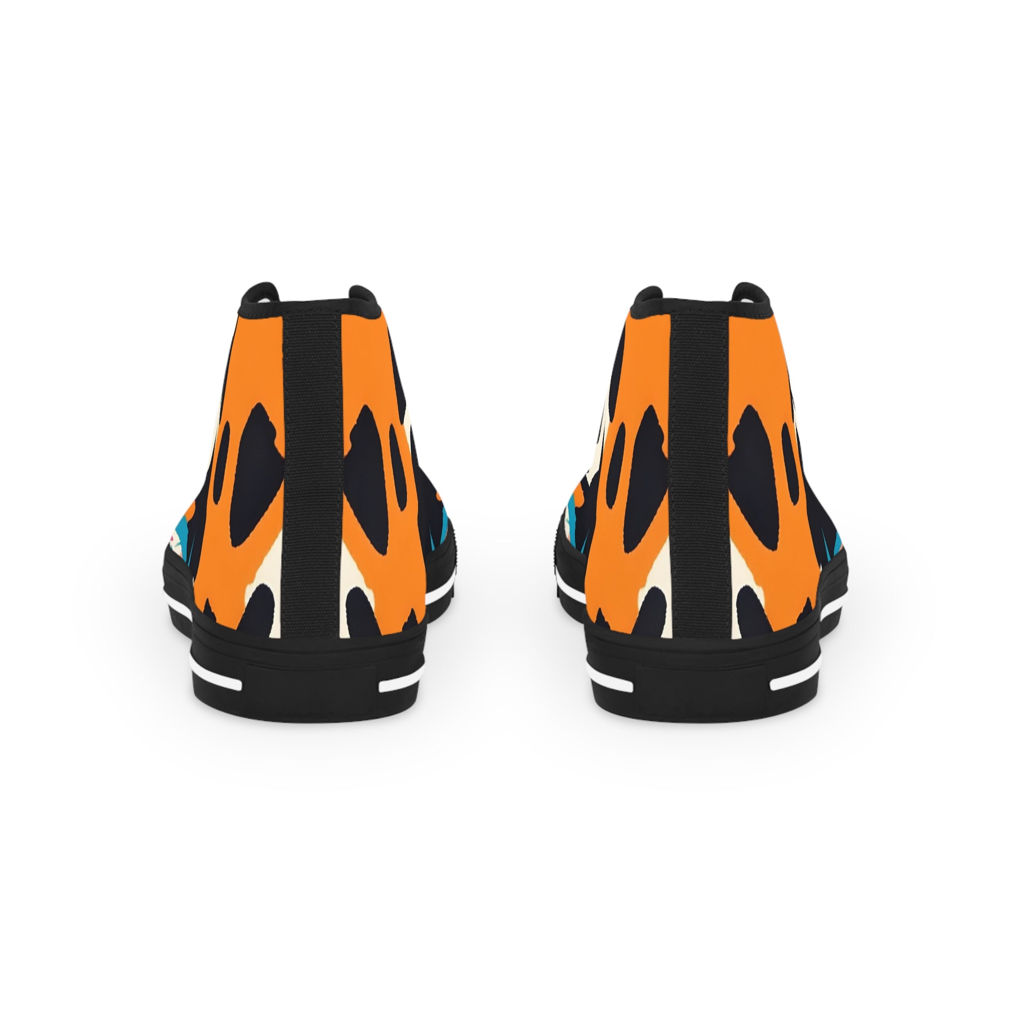 Wild Brush Strokes x Animal Print Multi-Color Men's High Top Sneakers, Artsulli - Art is Long, Life is Short, Shoes, , , , , , , 