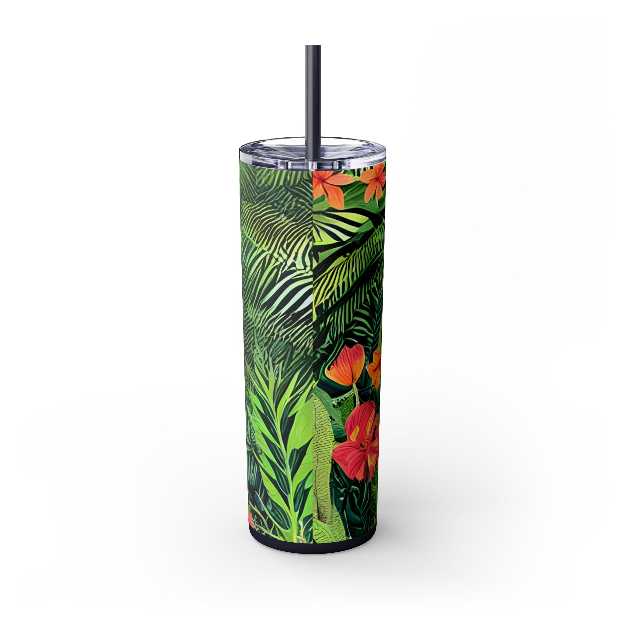 Jungle Zebra Art Skinny Tumbler with Straw, 20oz, Artsulli - Art is Long, Life is Short, Mug, , , , , , , 