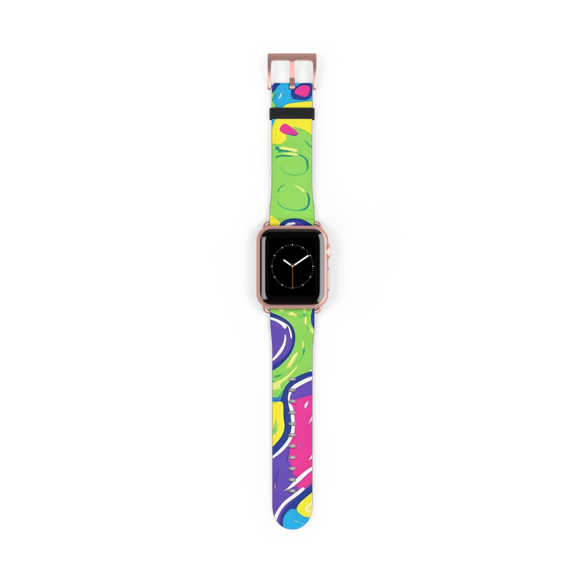 90s Trippy Slime Watch Band, Artsulli - Art is Long, Life is Short, Accessories, Size, 38 - 41 mm, Color, Rose Gold Matte, , , 25618804152170482758