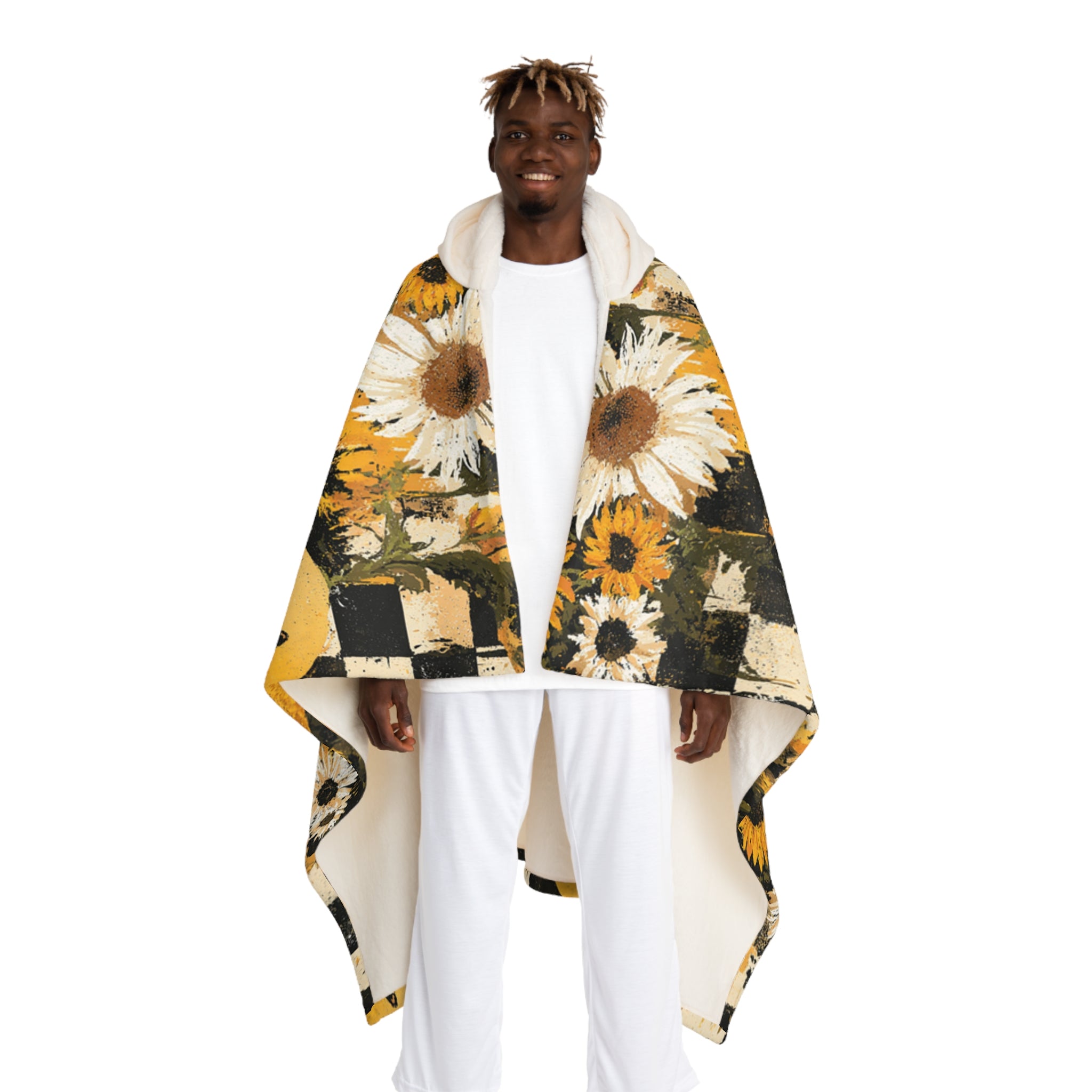 Hooded Sherpa Fleece Blanket, Artsulli - Art is Long, Life is Short, All Over Prints, Size, One size, Color, Cream, , , 32337477433868589559