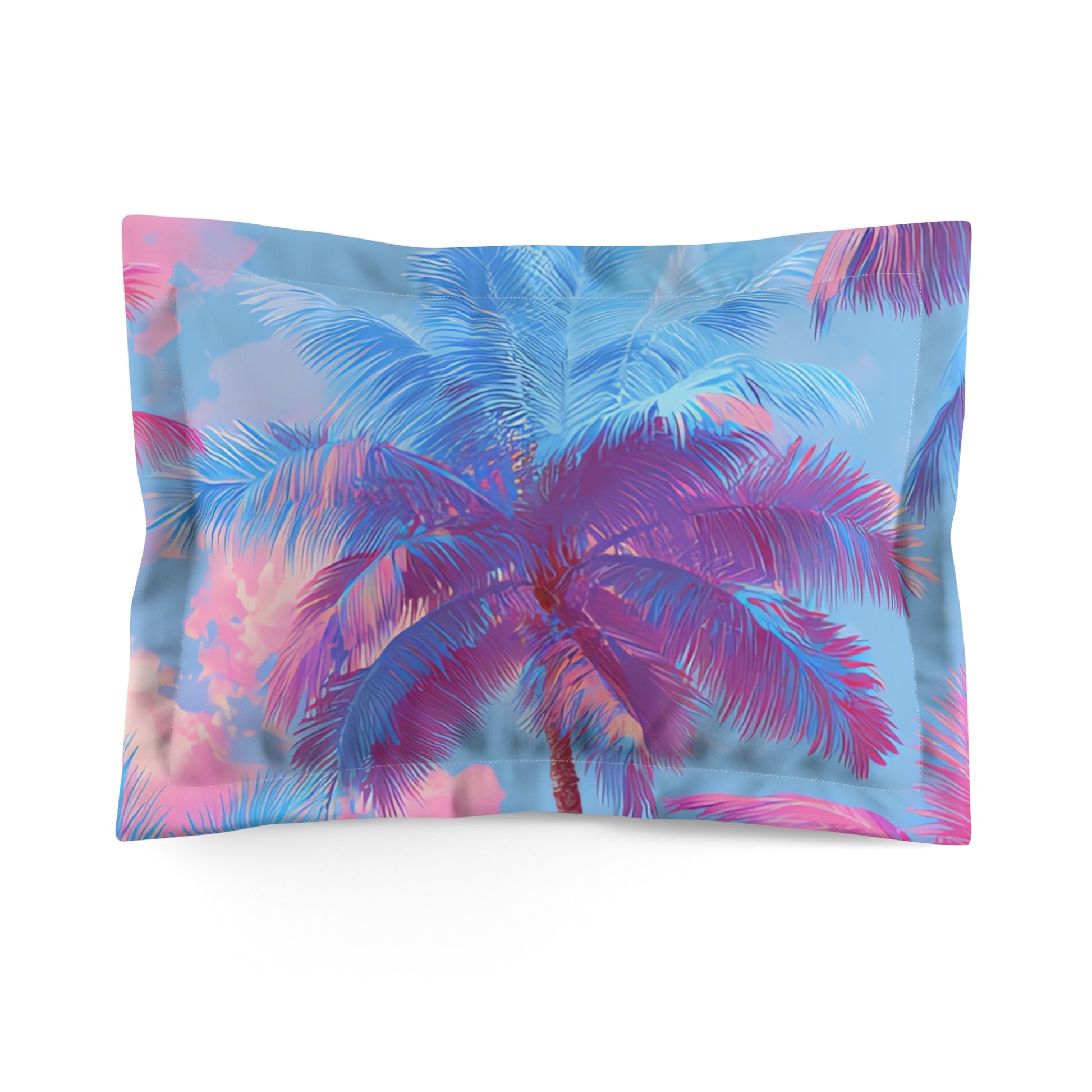 Ethereal Pastel Palms Microfiber Pillow Sham, Artsulli - Art is Long, Life is Short, Home Decor, Size, Standard, , , , , 23027054877983200387