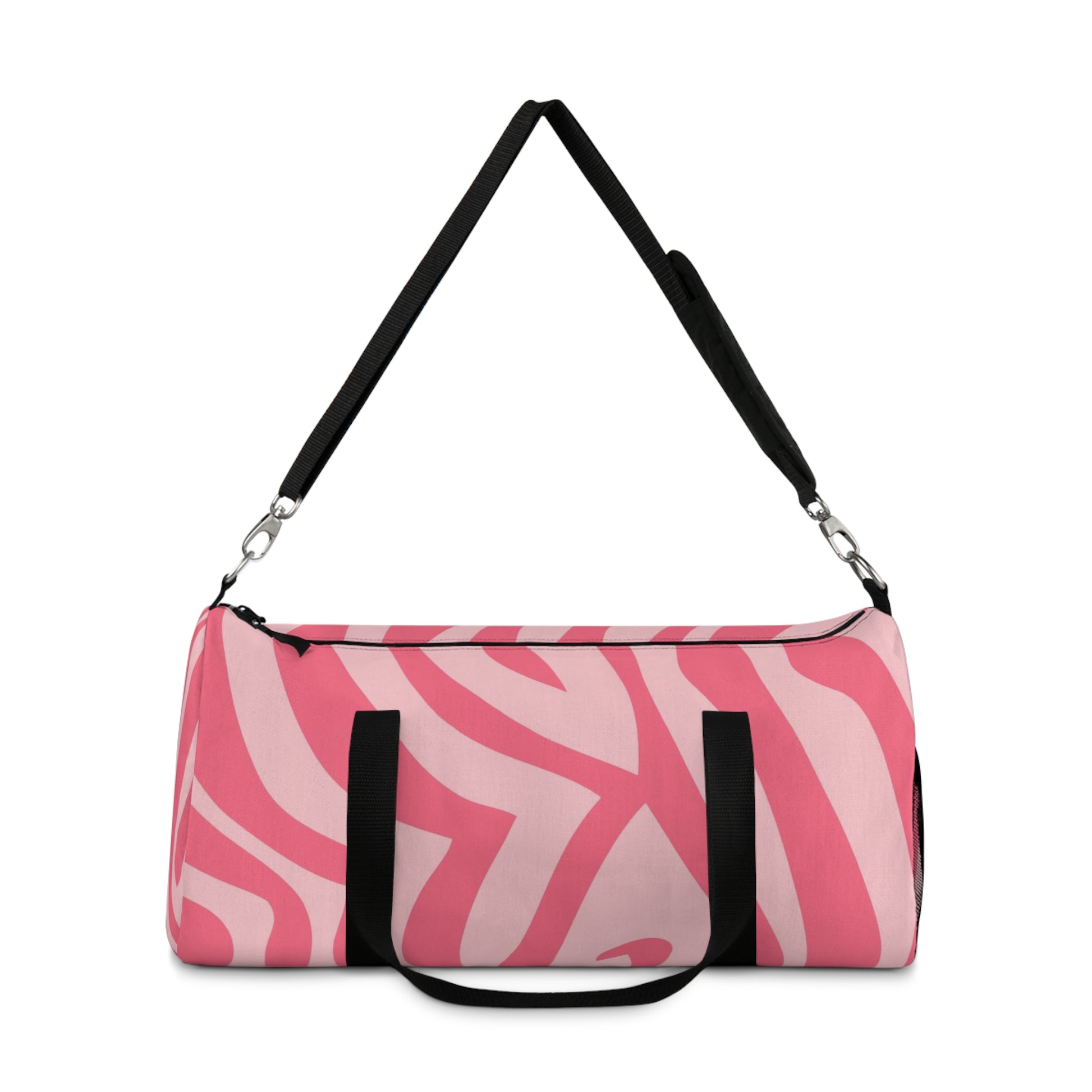 Melting Zebra Stripes Soft Pink Duffel Bag, Artsulli - Art is Long, Life is Short, Bags, , , , , , , 