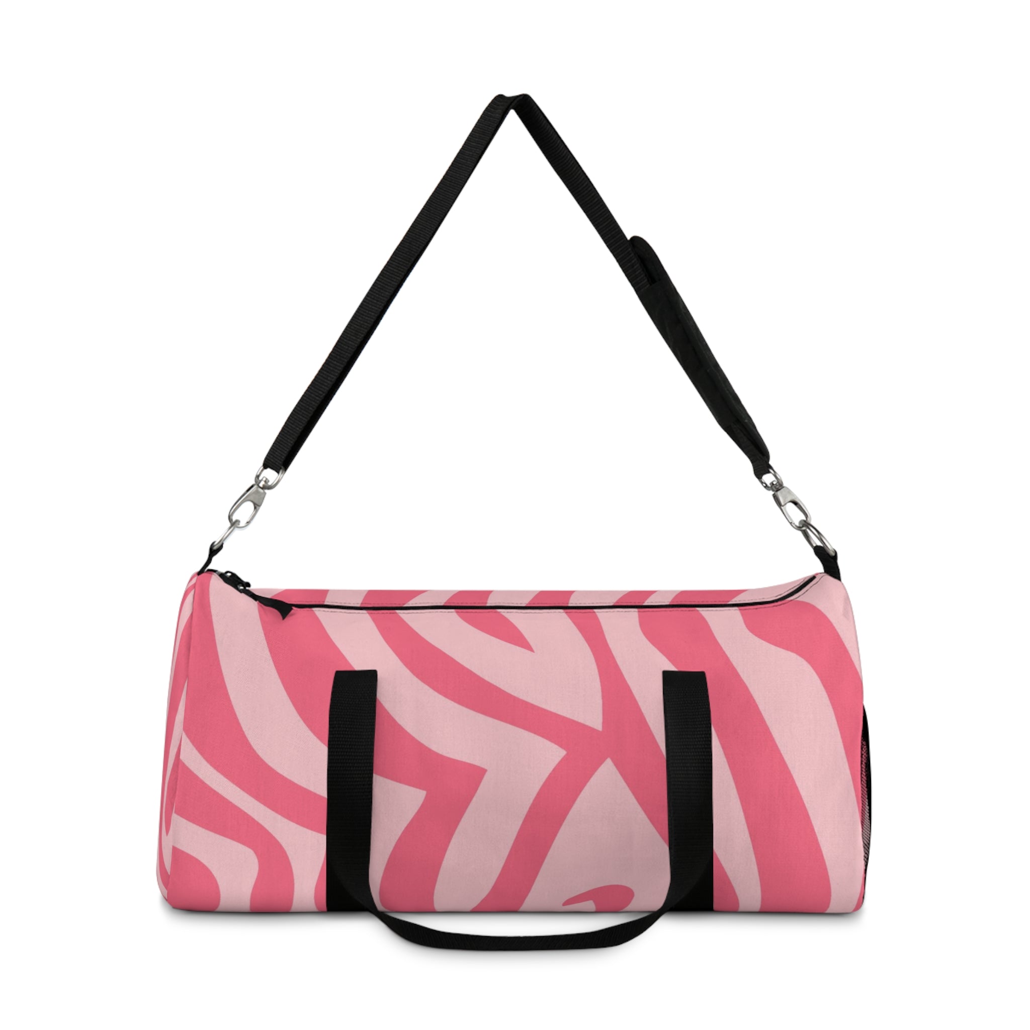 Melting Zebra Stripes Soft Pink Duffel Bag, Artsulli - Art is Long, Life is Short, Bags, , , , , , , 