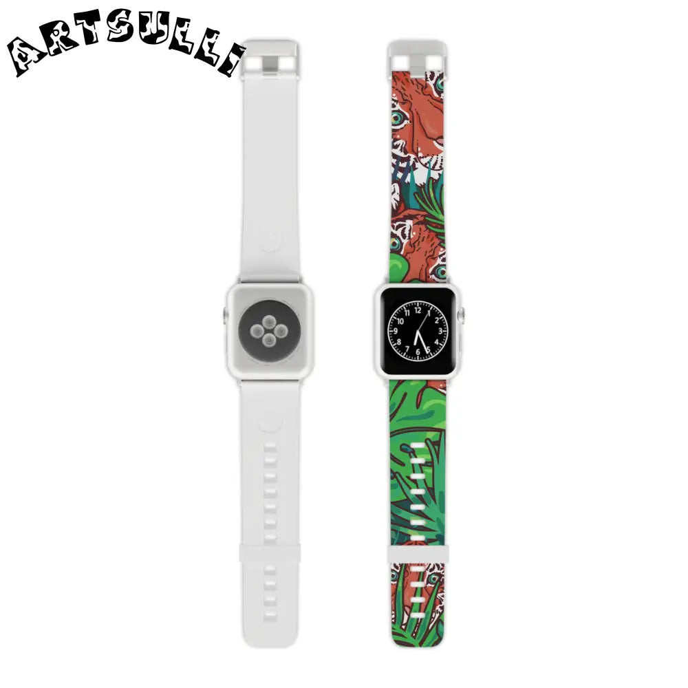 JAKKOUTTHEBXX Tropical Jungle Tigers Blue and Green Saturated Jungle