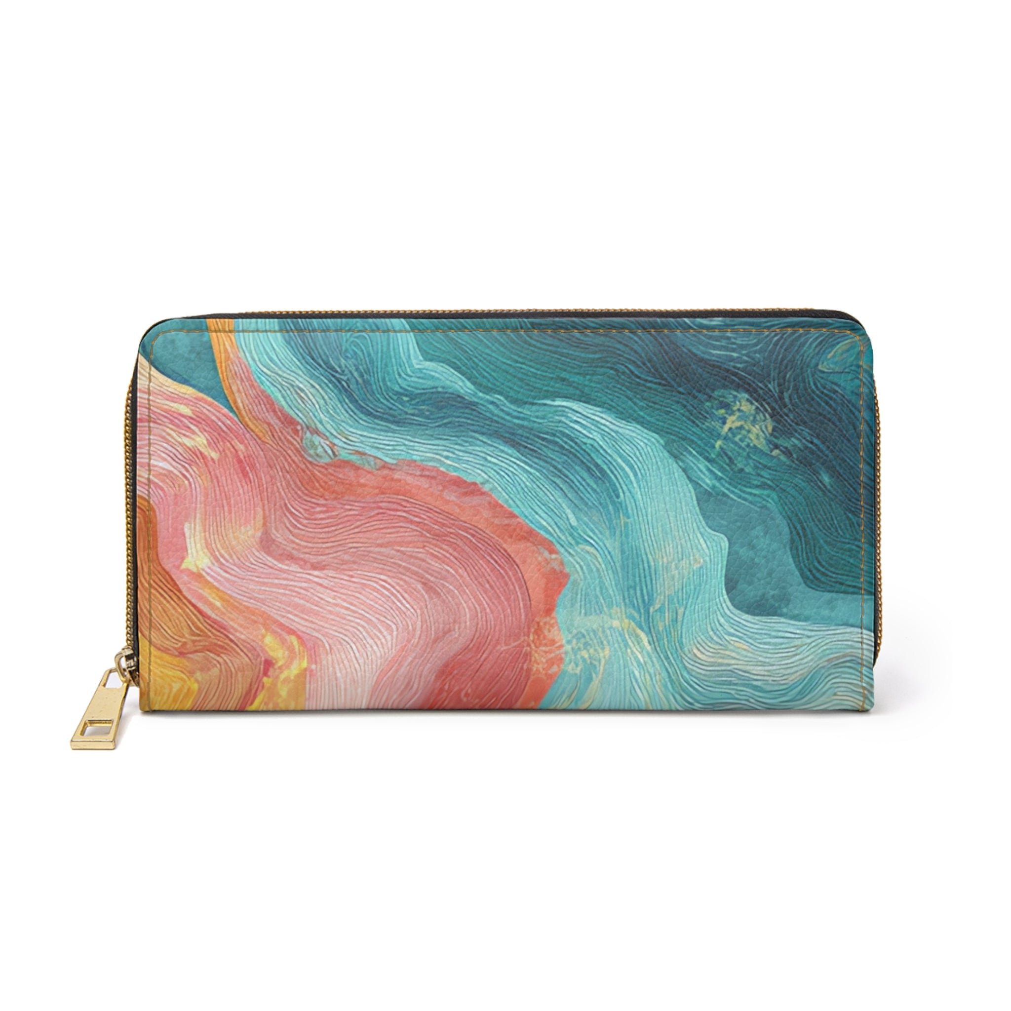 Liquid Marble Spill Zipper Wallet, Artsulli - Art is Long, Life is Short, Accessories, Size, One size, Color, White, , , 11155151946463683342