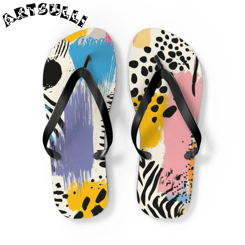JAKKOUTTHEBXX Rae Zebra Rhapsody II Flip Flops JAKKOUTTHEBXX