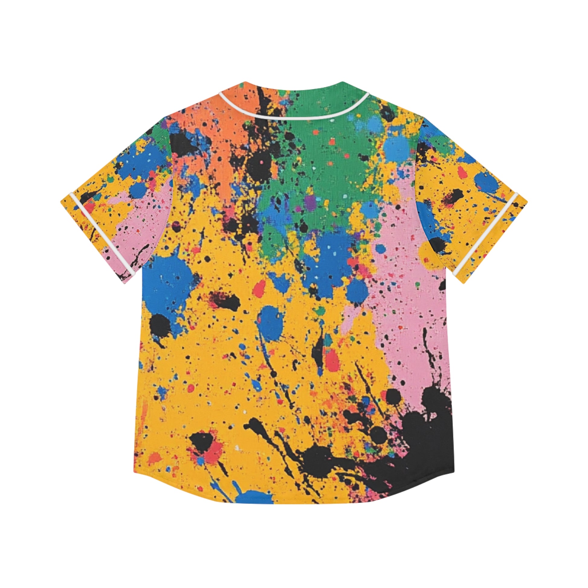 The Colors Of Paint Splatter Women's Baseball Jersey (AOP), Artsulli - Art is Long, Life is Short, All Over Prints, , , , , , , 
