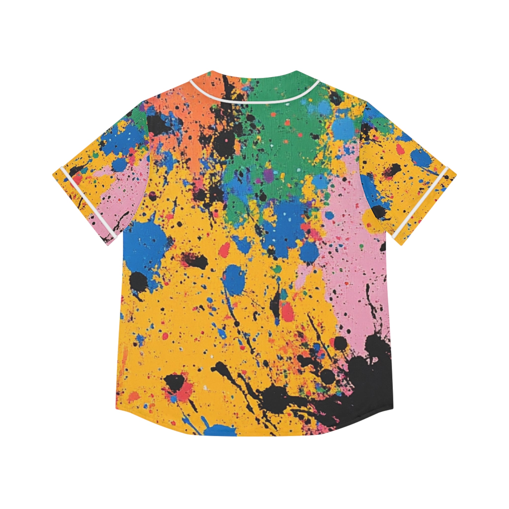 The Colors Of Paint Splatter Women's Baseball Jersey (AOP), Artsulli - Art is Long, Life is Short, All Over Prints, , , , , , , 