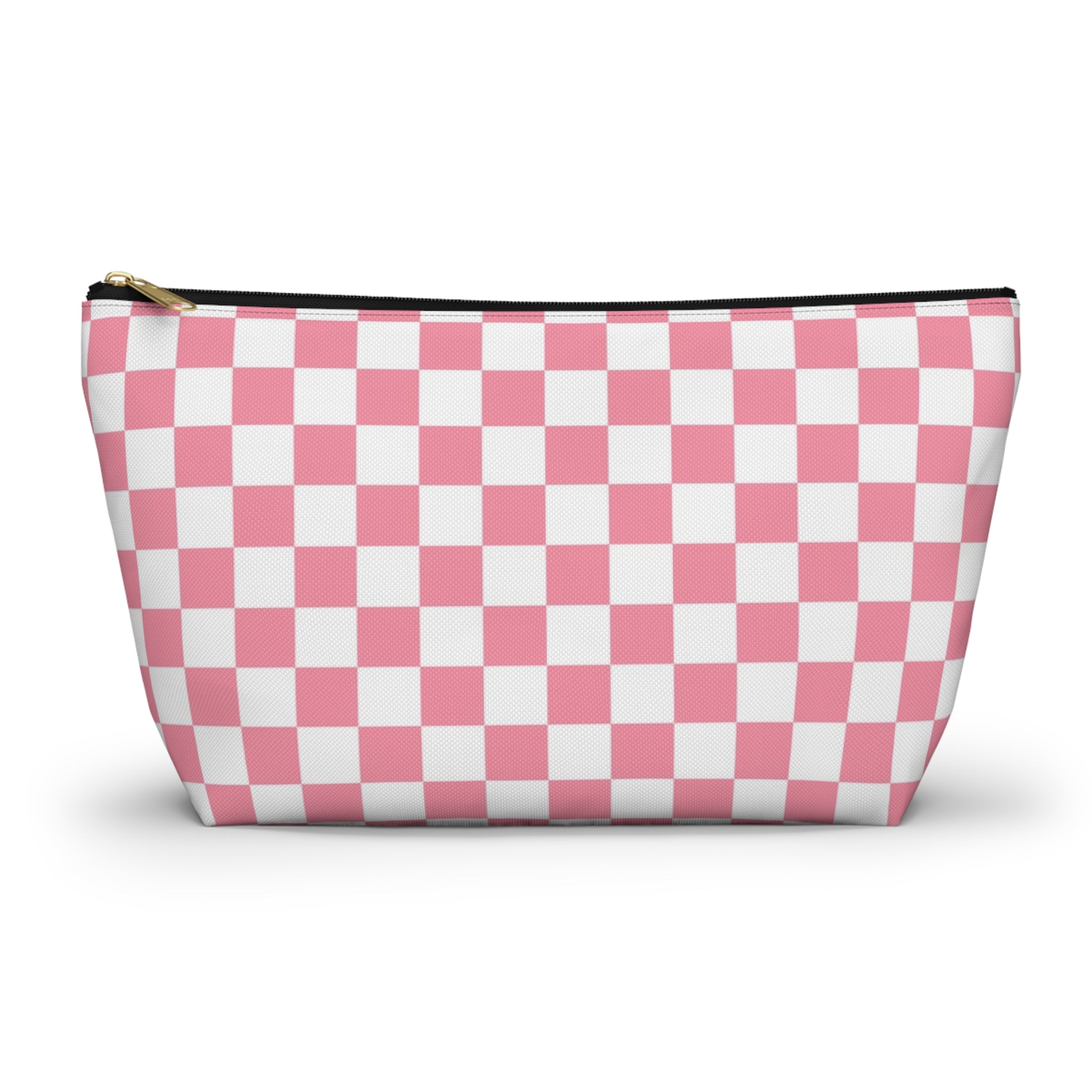 Brigandine Checkered Scene Accessory Pouch w T-bottom, Artsulli - Art is Long, Life is Short, Bags, Size, Large, Color, Black zipper, , , 97818872080984835737