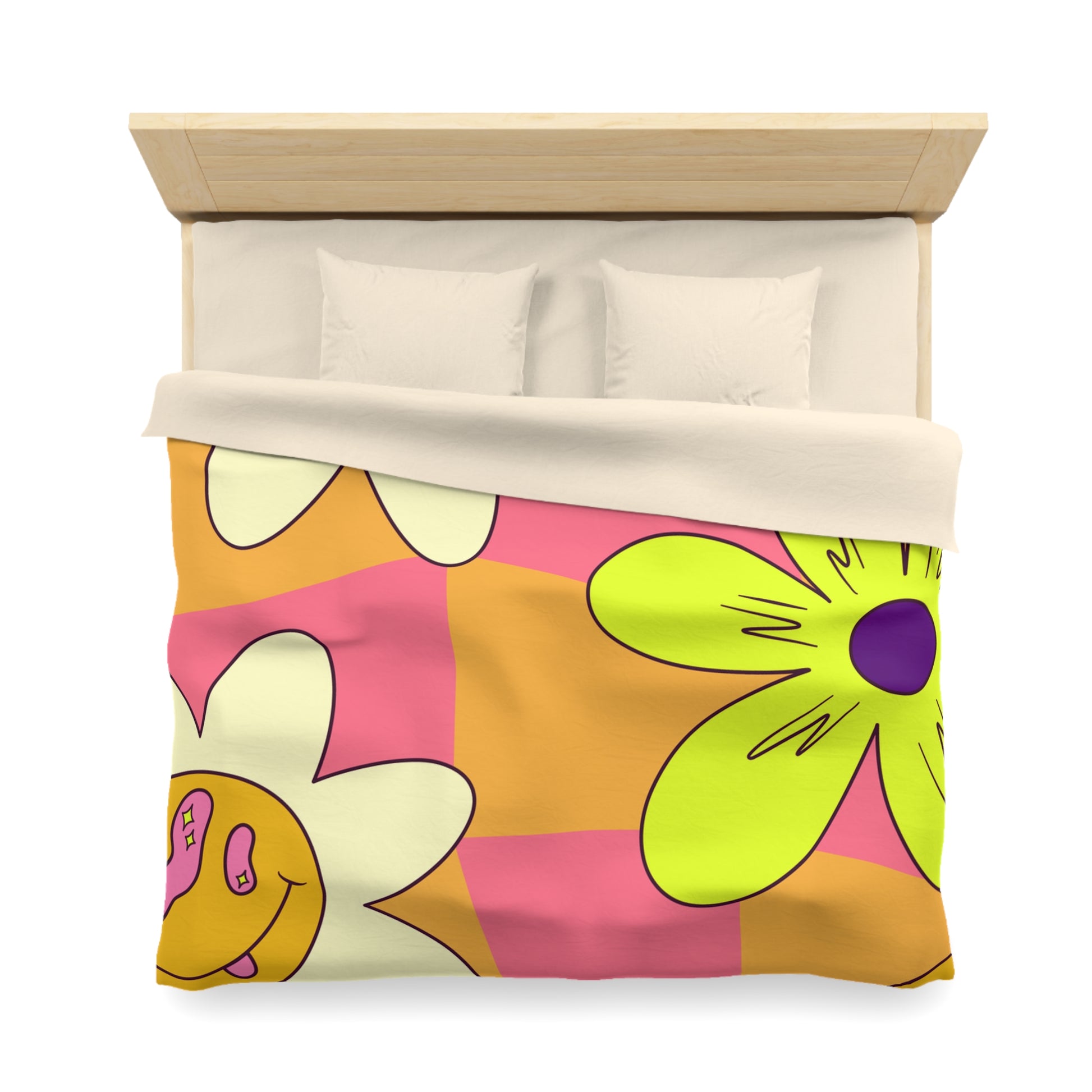 Trippy Sour Face Rave Microfiber Duvet Cover, Artsulli - Art is Long, Life is Short, Home Decor, , , , , , , 