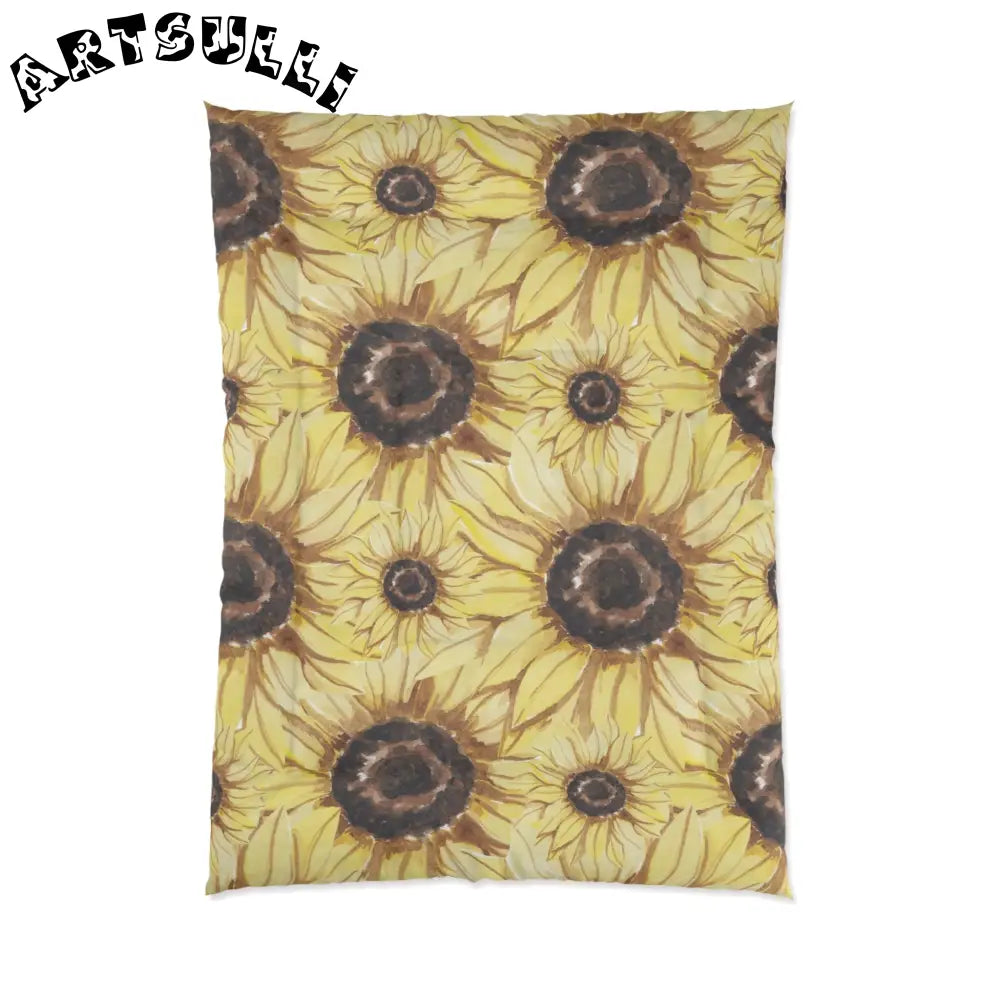 JAKKOUTTHEBXX Retro Anime Sunflower Comforter JAKKOUTTHEBXX Artsulli