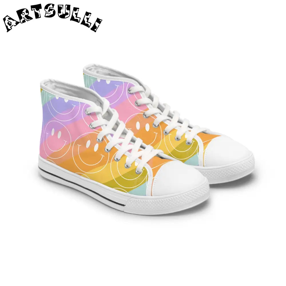 JAKKOUTTHEBXX Smiley Face x Rainbow Stripes Multi-Color Women’s High