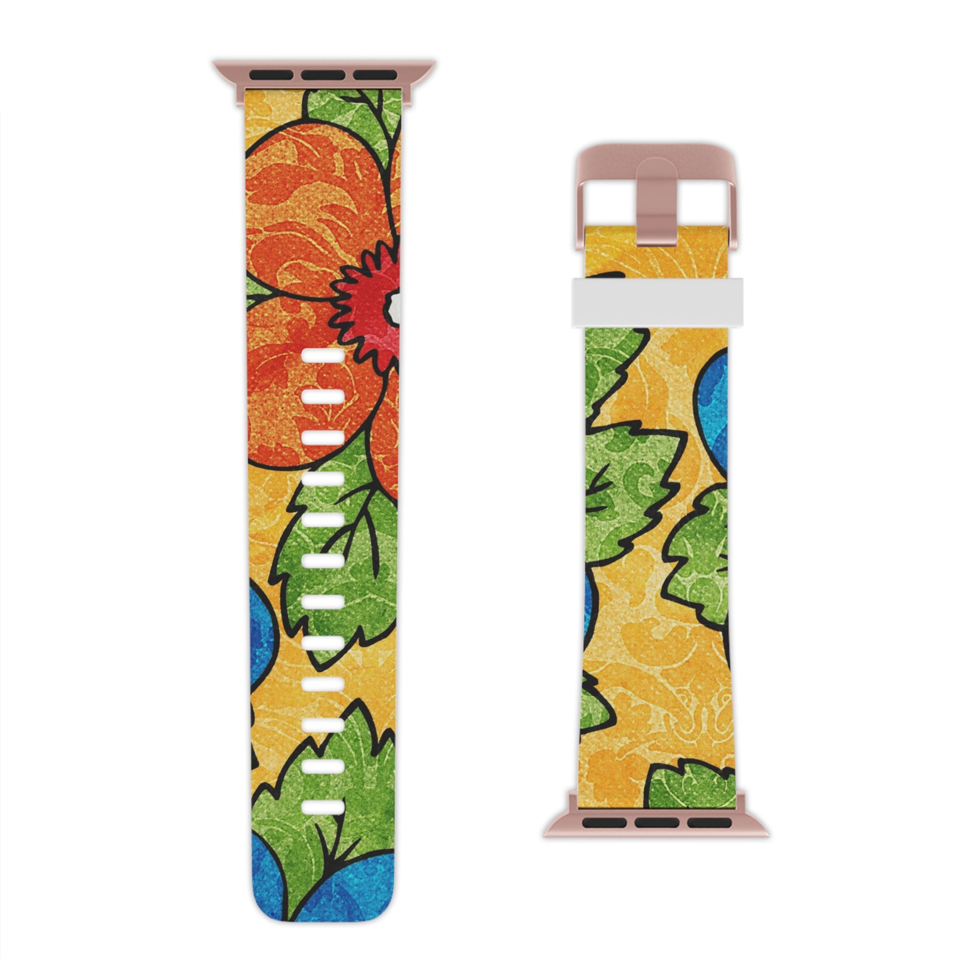Groovy Yellow Floral Kl Watch Band for Apple Watch, Artsulli - Art is Long, Life is Short, Accessories, , , , , , , 