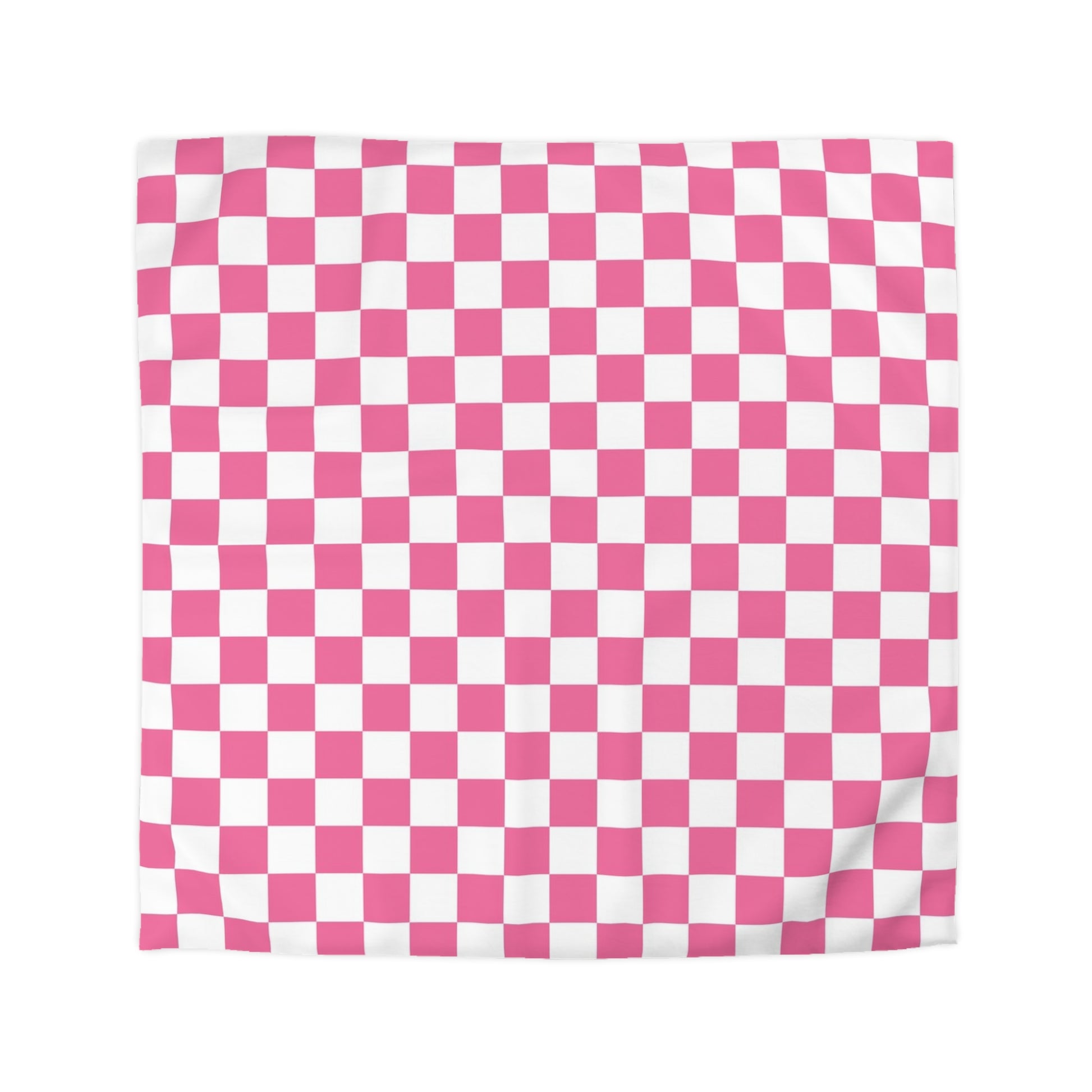 Yuyushiki Pink Check Microfiber Duvet Cover, Artsulli - Art is Long, Life is Short, Home Decor, Size, Queen, Color, Cream, , , 58596219582902856283