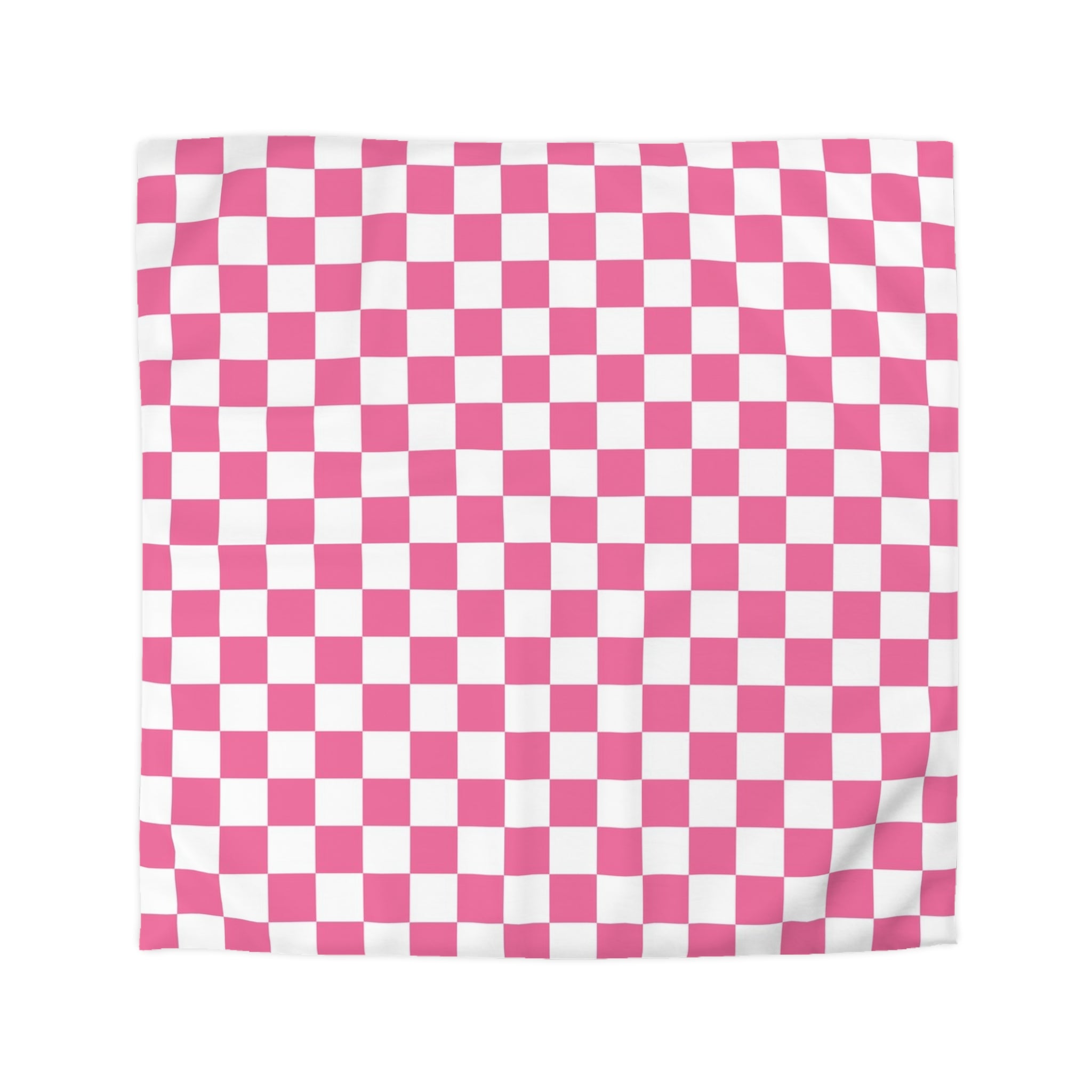 Yuyushiki Pink Check Microfiber Duvet Cover, Artsulli - Art is Long, Life is Short, Home Decor, Size, Queen, Color, Cream, , , 58596219582902856283