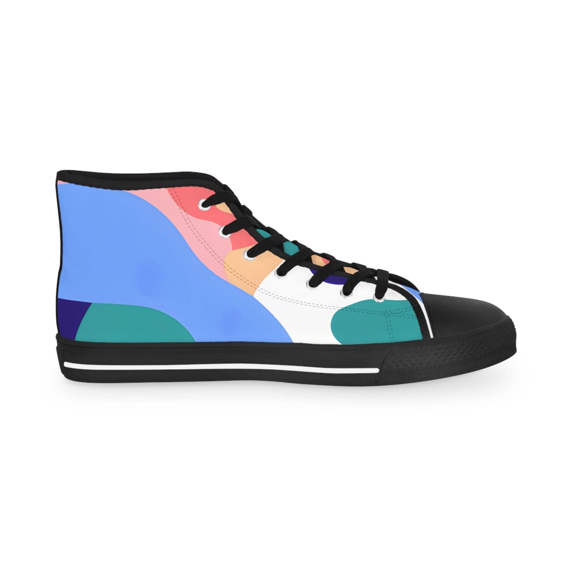 Lush Risograph Jungle Men's High Top Sneakers, Artsulli - Art is Long, Life is Short, Shoes, , , , , , , 