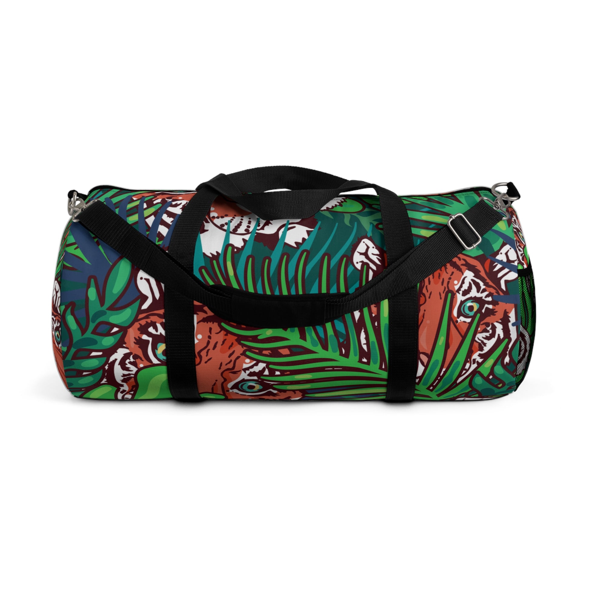 Tropical Jungle Tigers Blue and Green Duffel Bag, Artsulli - Art is Long, Life is Short, Bags, Size, Large, , , , , 14279385715078