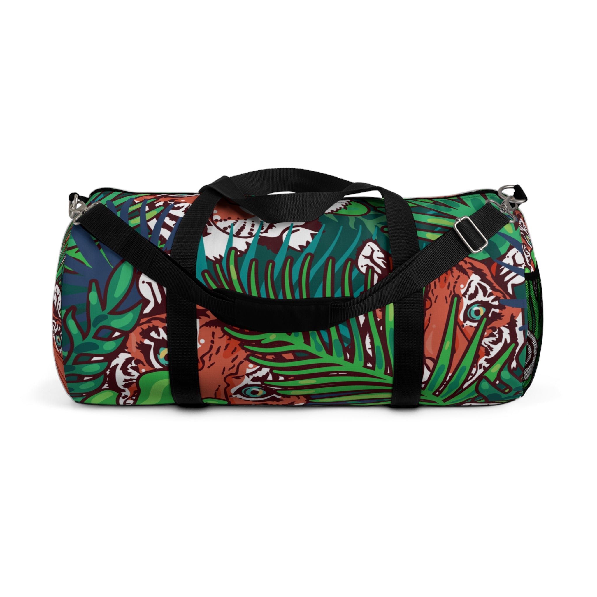 Tropical Jungle Tigers Blue and Green Duffel Bag, Artsulli - Art is Long, Life is Short, Bags, Size, Large, , , , , 14279385715078