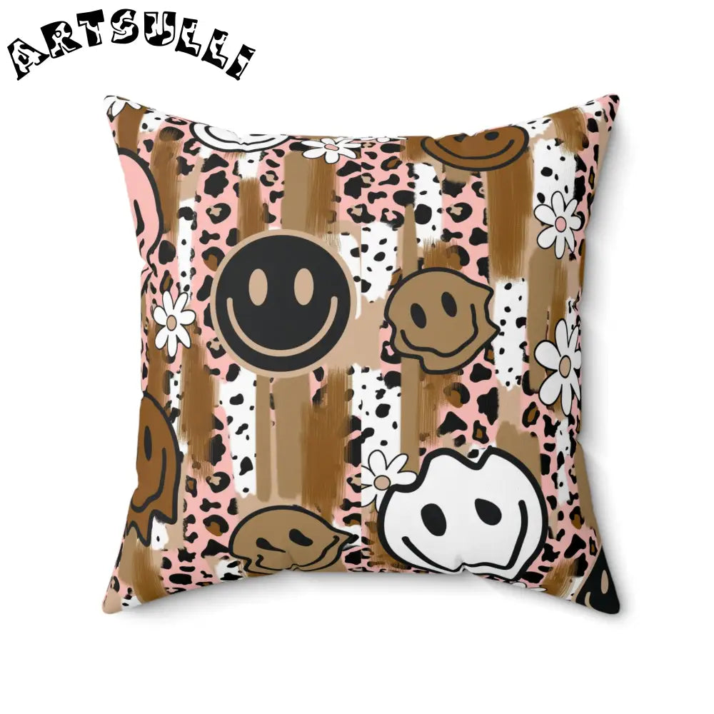 JAKKOUTTHEBXX Sutfin Ghosts Pop Art Spun Polyester Square Pillow