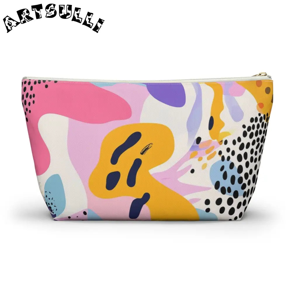 JAKKOUTTHEBXX Colorful Abstract Dots and Shapes II Accessory Pouch w