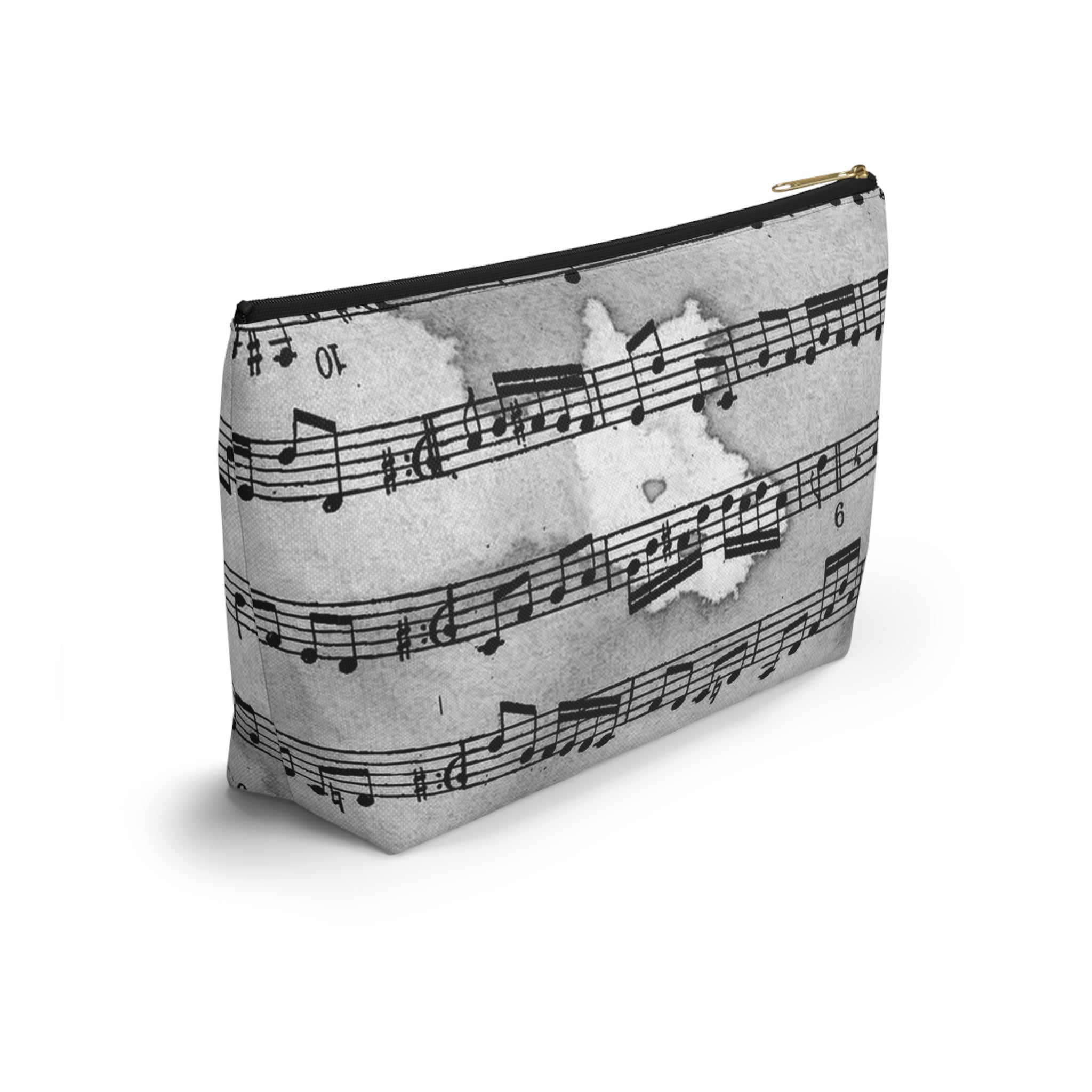 Drip Spill Type Beat Sheet Music Black Accessory Pouch w T-bottom, Artsulli - Art is Long, Life is Short, Bags, , , , , , , 