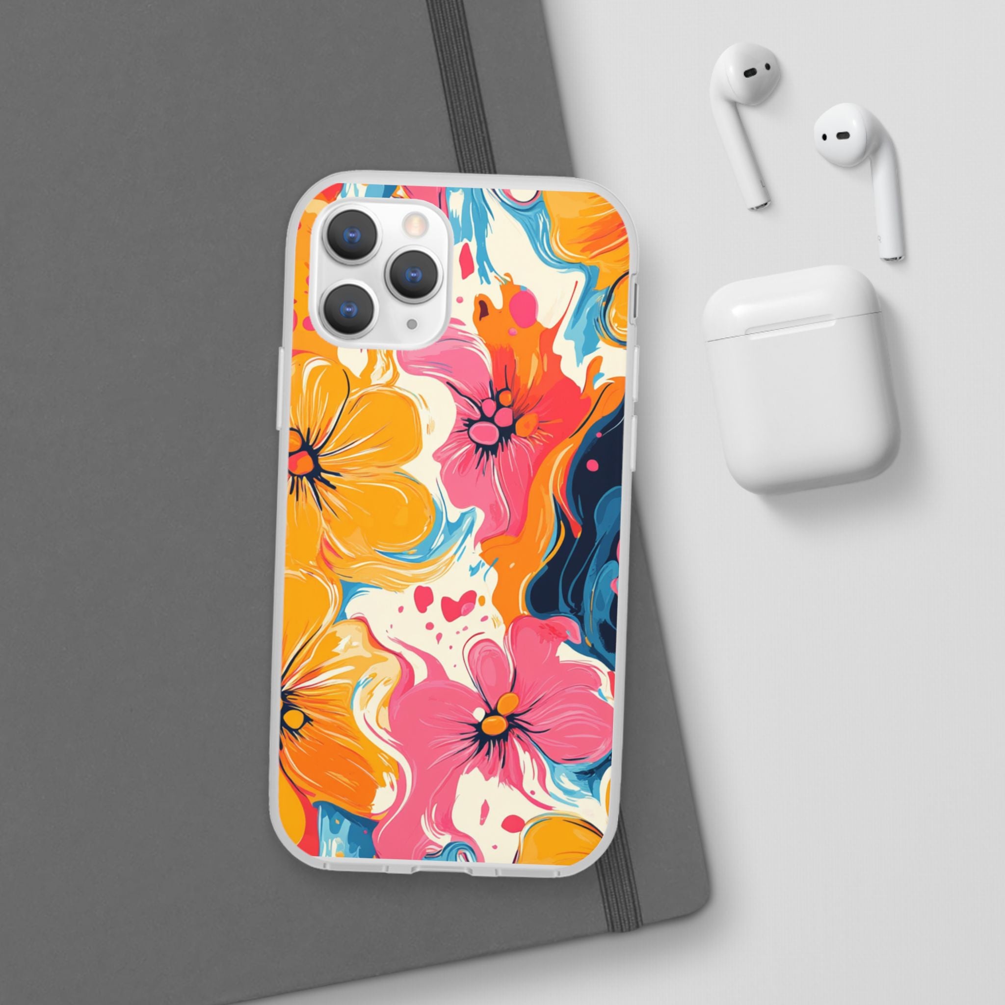 Vibrant Abstract Floral Flexi Case, Artsulli - Art is Long, Life is Short, Phone Case, , , , , , , 