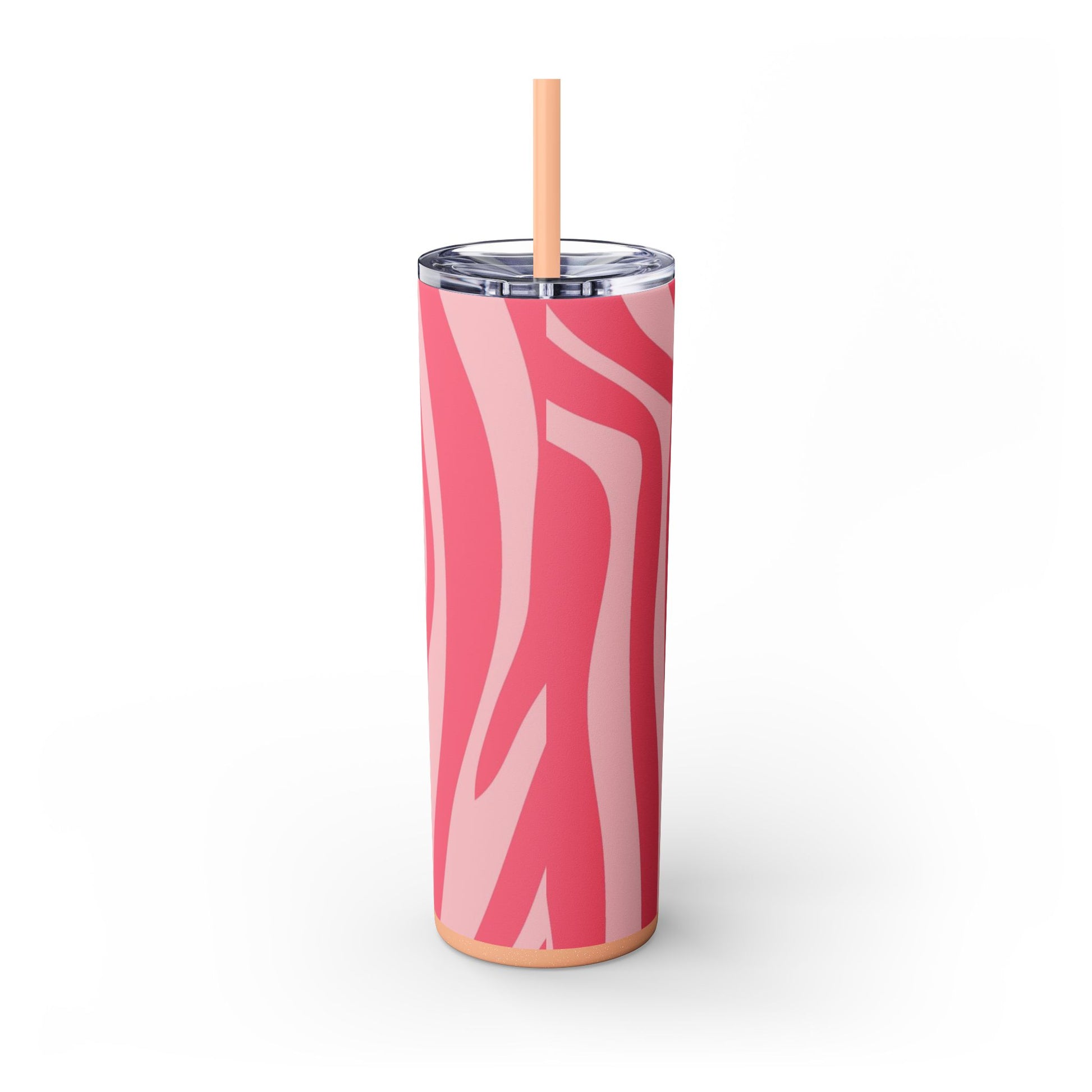 Nagels Pink Zebra Skinny Tumbler with Straw, 20oz, Artsulli - Art is Long, Life is Short, Mug, , , , , , , 