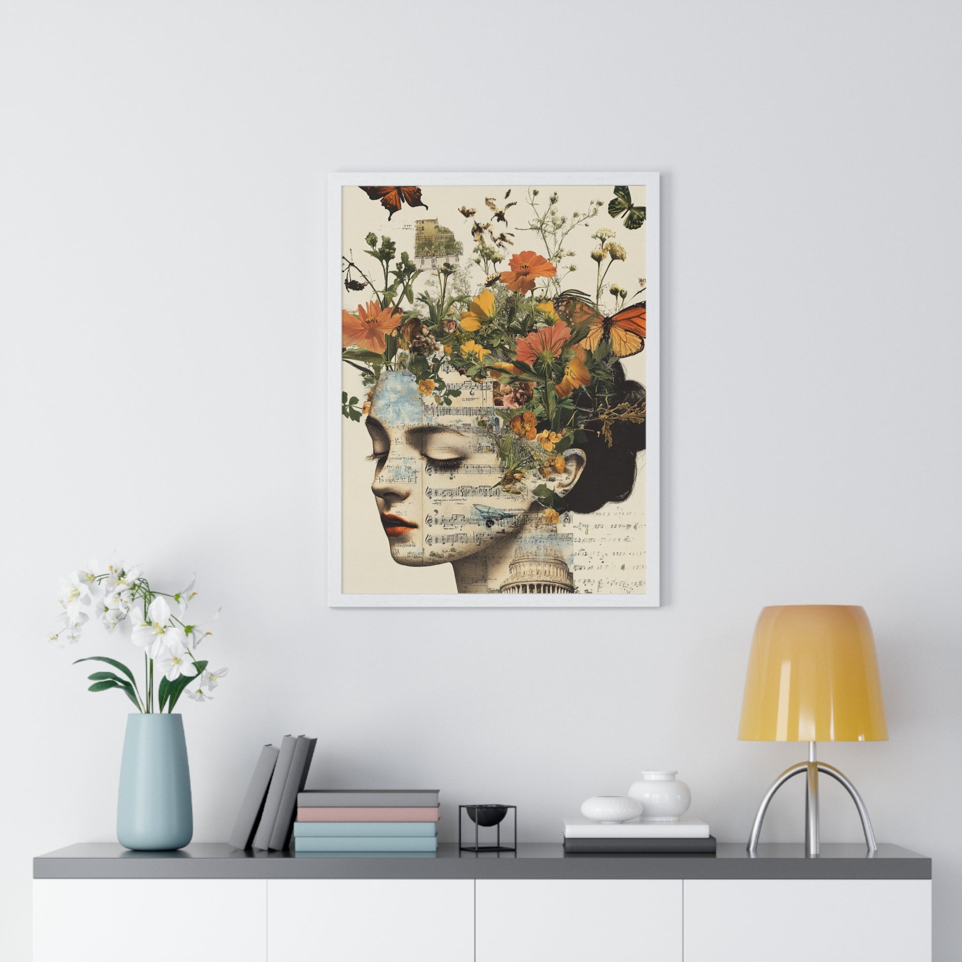 Retro Blooming Type Beat Vertical Framed Poster, Artsulli - Art is Long, Life is Short, Poster, , , , , , , 