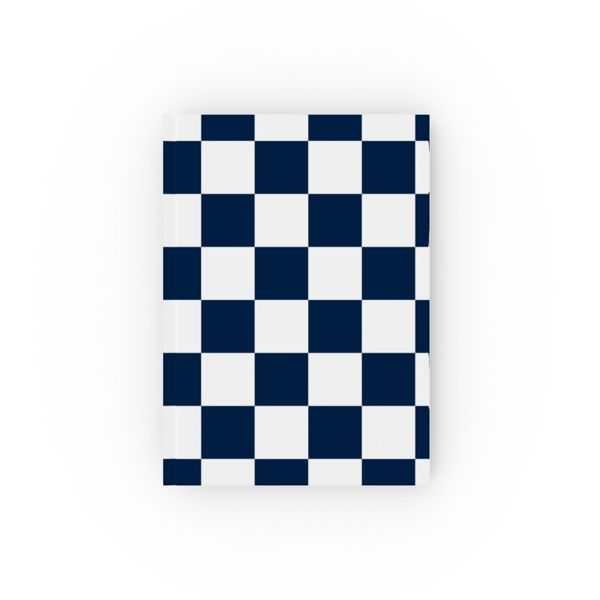 Checkerboard White and Navy Blue Hard Backed Journal, Artsulli - Art is Long, Life is Short, Paper products, Paper, Blank, Size, 5.2" x 7.4", , , 51426588440535089572