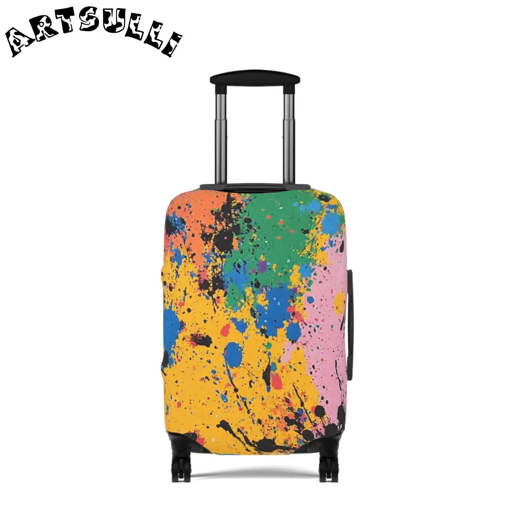 JAKKOUTTHEBXX The Colors Of Paint Splatter Luggage Cover